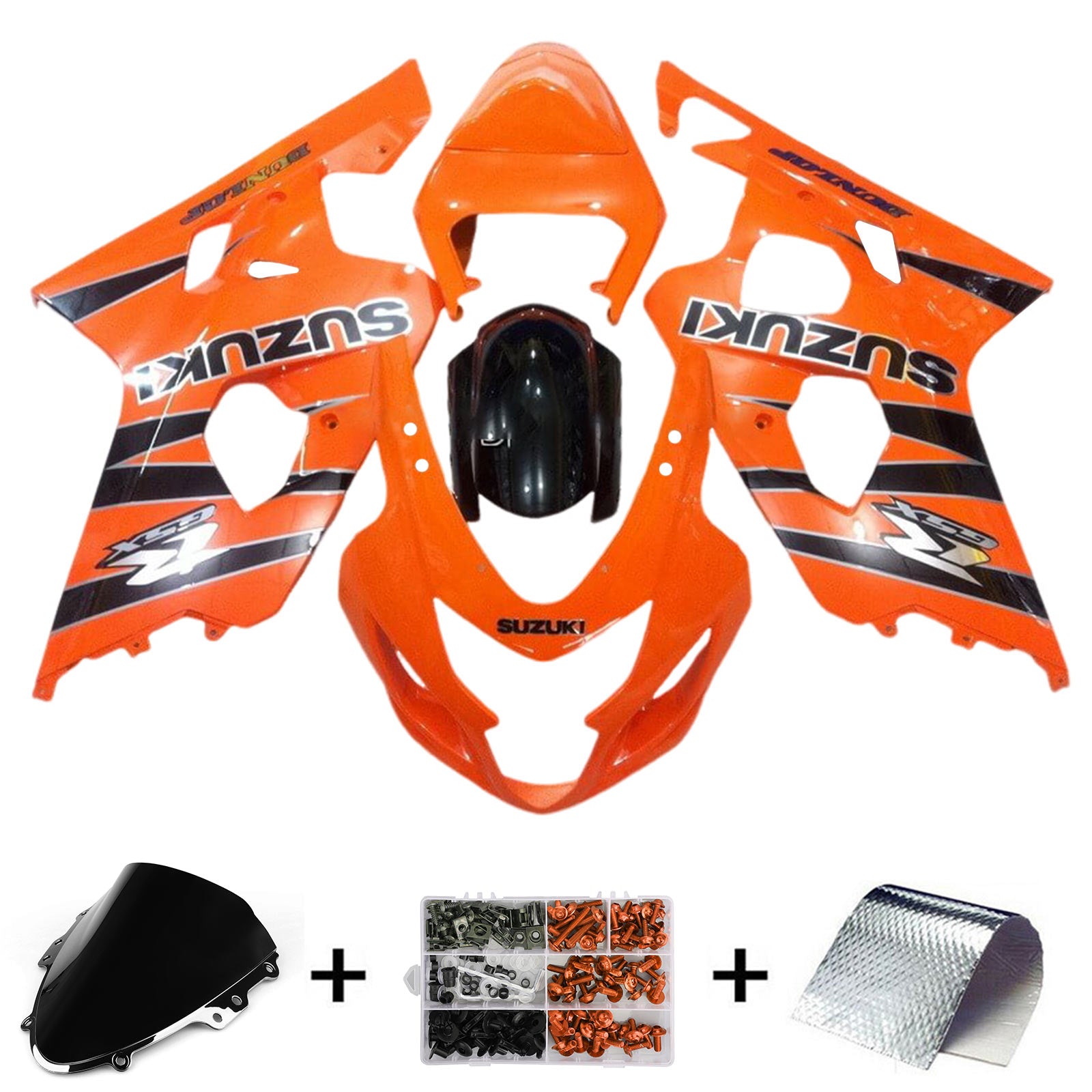 2004-2005 Suzuki GSXR 600/750 K4 Injektionsmässa Kit Bodywork Plastic ABS