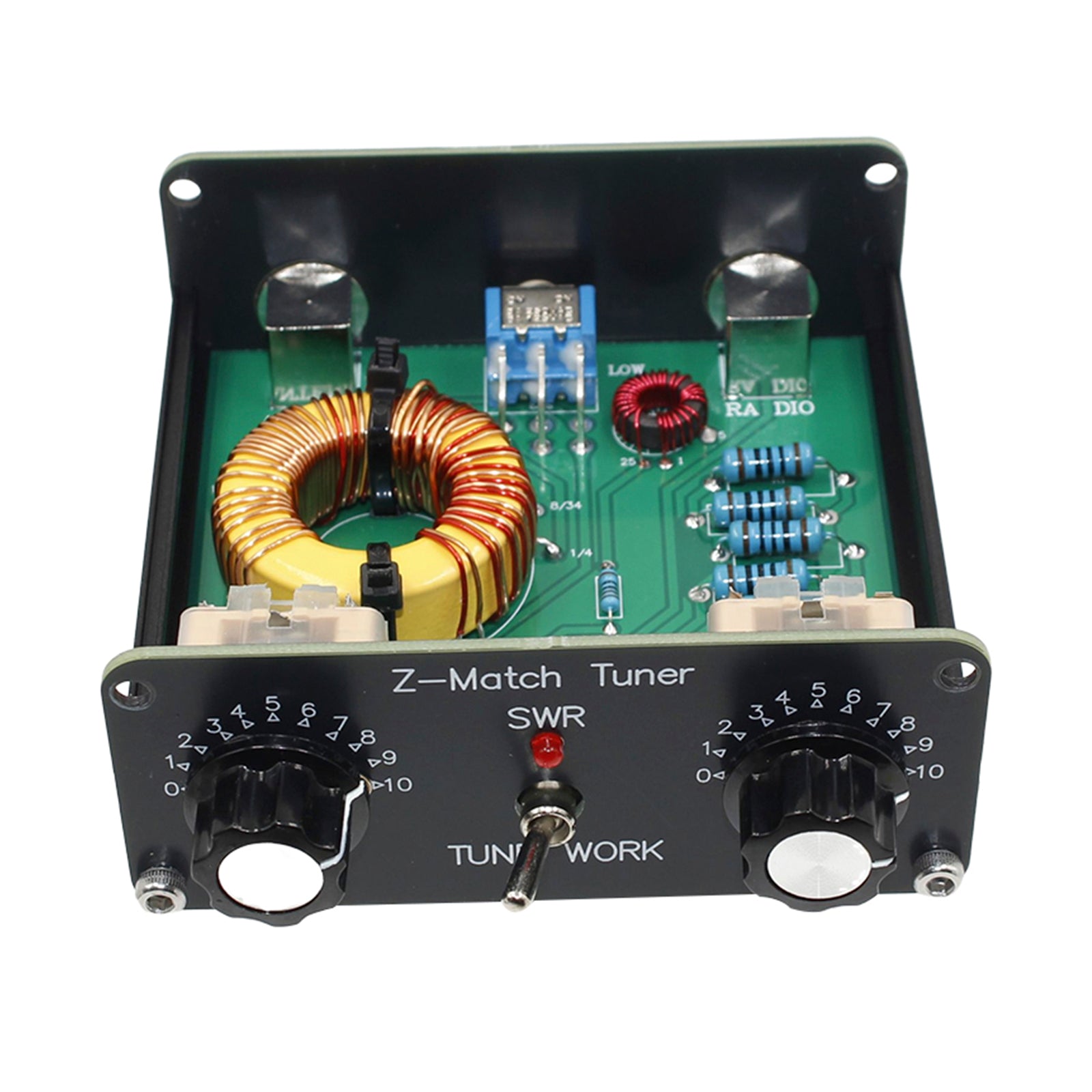 QRP Z-match Manual Anténa 5W TUNER 3-28MHz Z-MATCH QRP Manual Anténny tuner šunka HAM