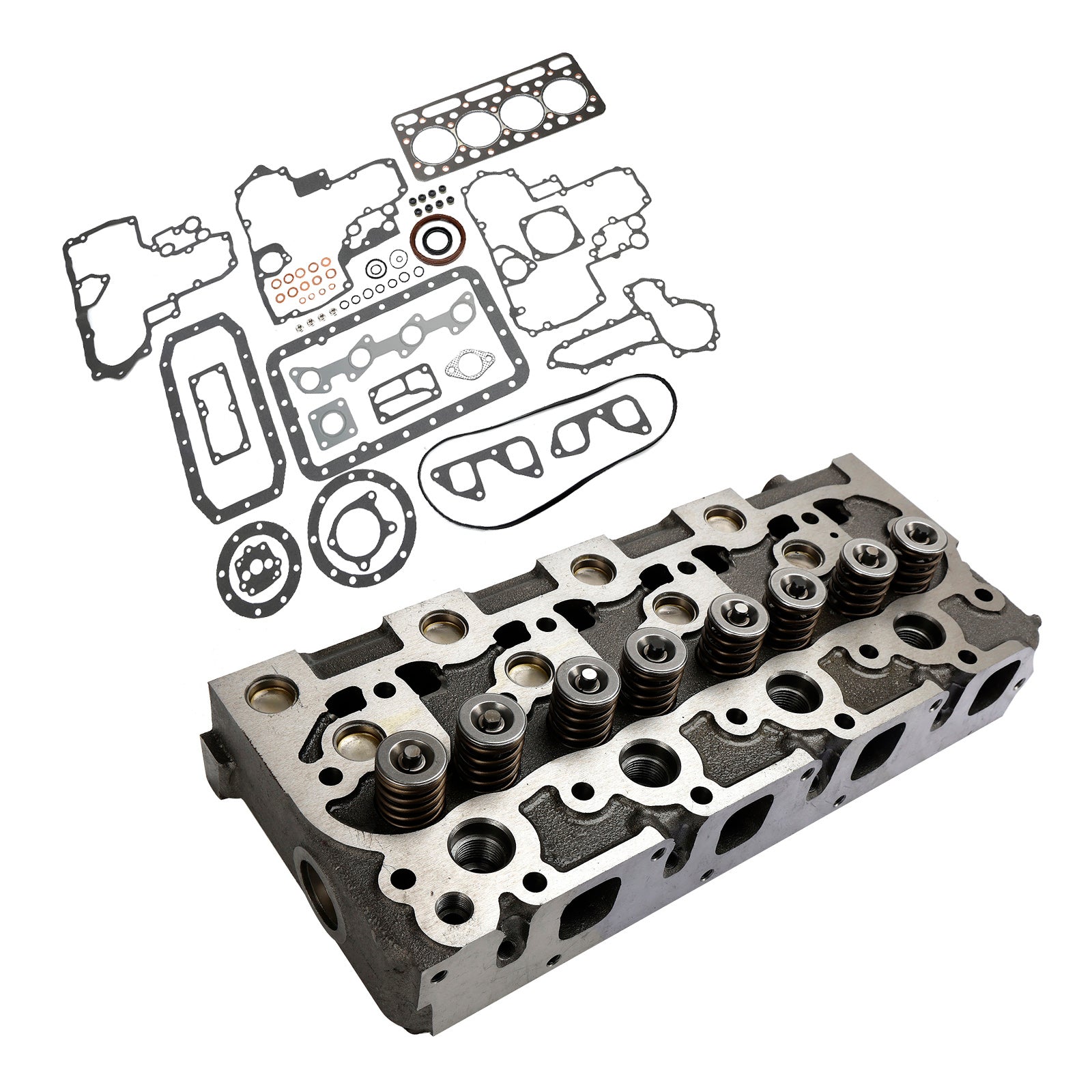 Complete cilinderkop + pakkingset voor Kubota V1902 Holland schranklader L555 L553