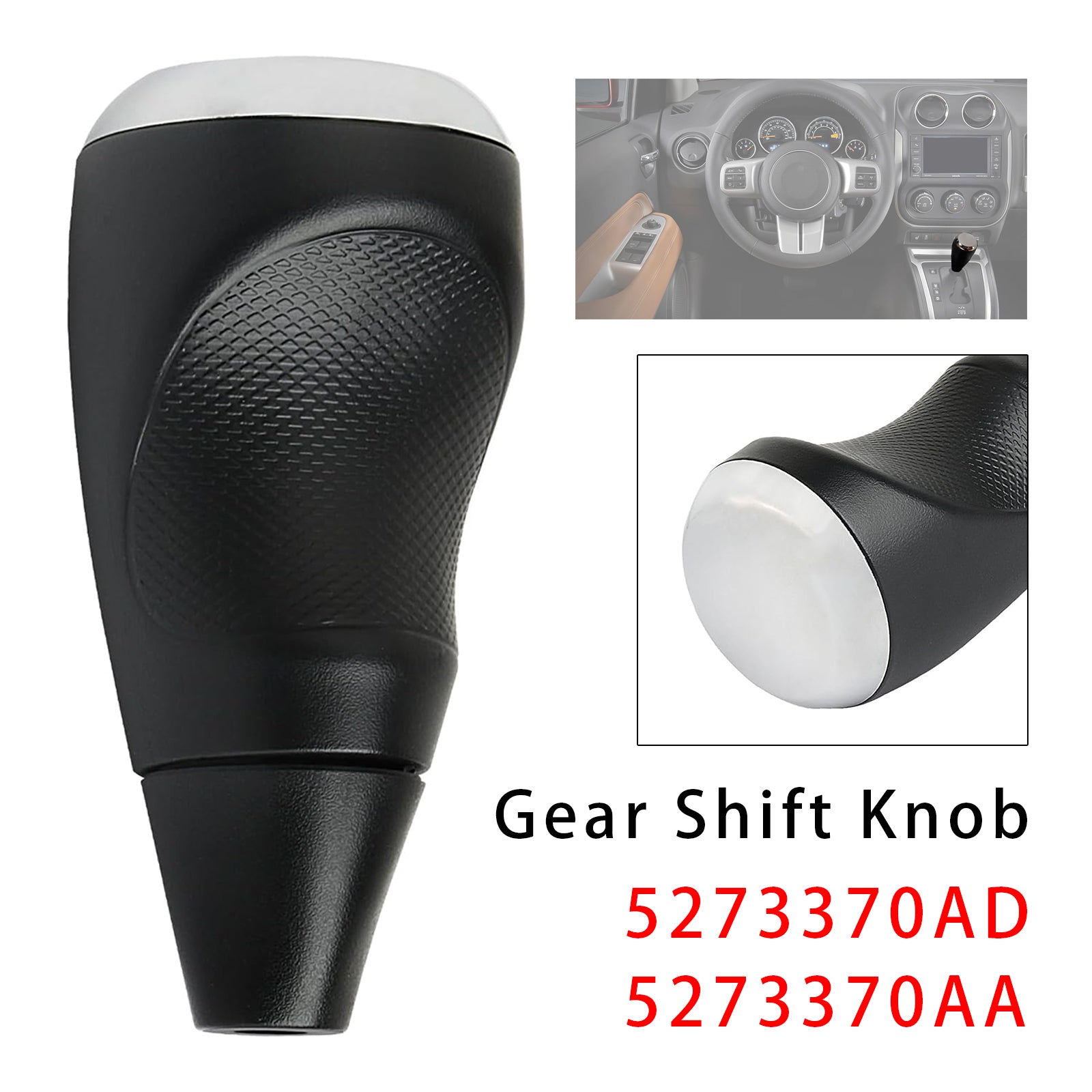 Gear Shift Knob For Jeep Compass Patriot Dodge Caliber 07-17 5273370AD 5273370AA