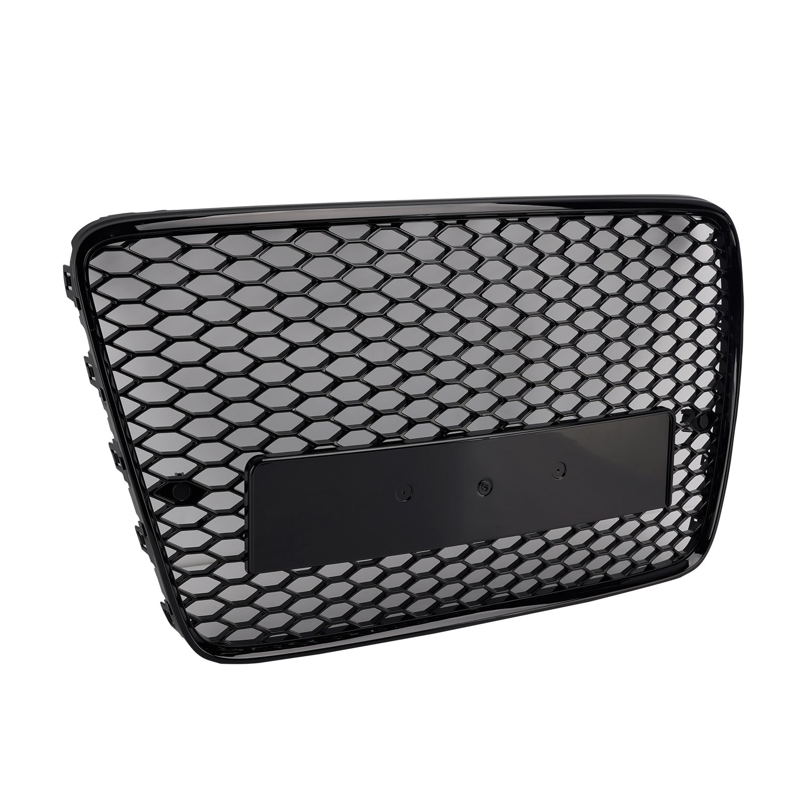 Front Bumper Radiator Vent Mesh Grille Grill For 2005-2015 Audi Q7 SQ7 Gloss Black