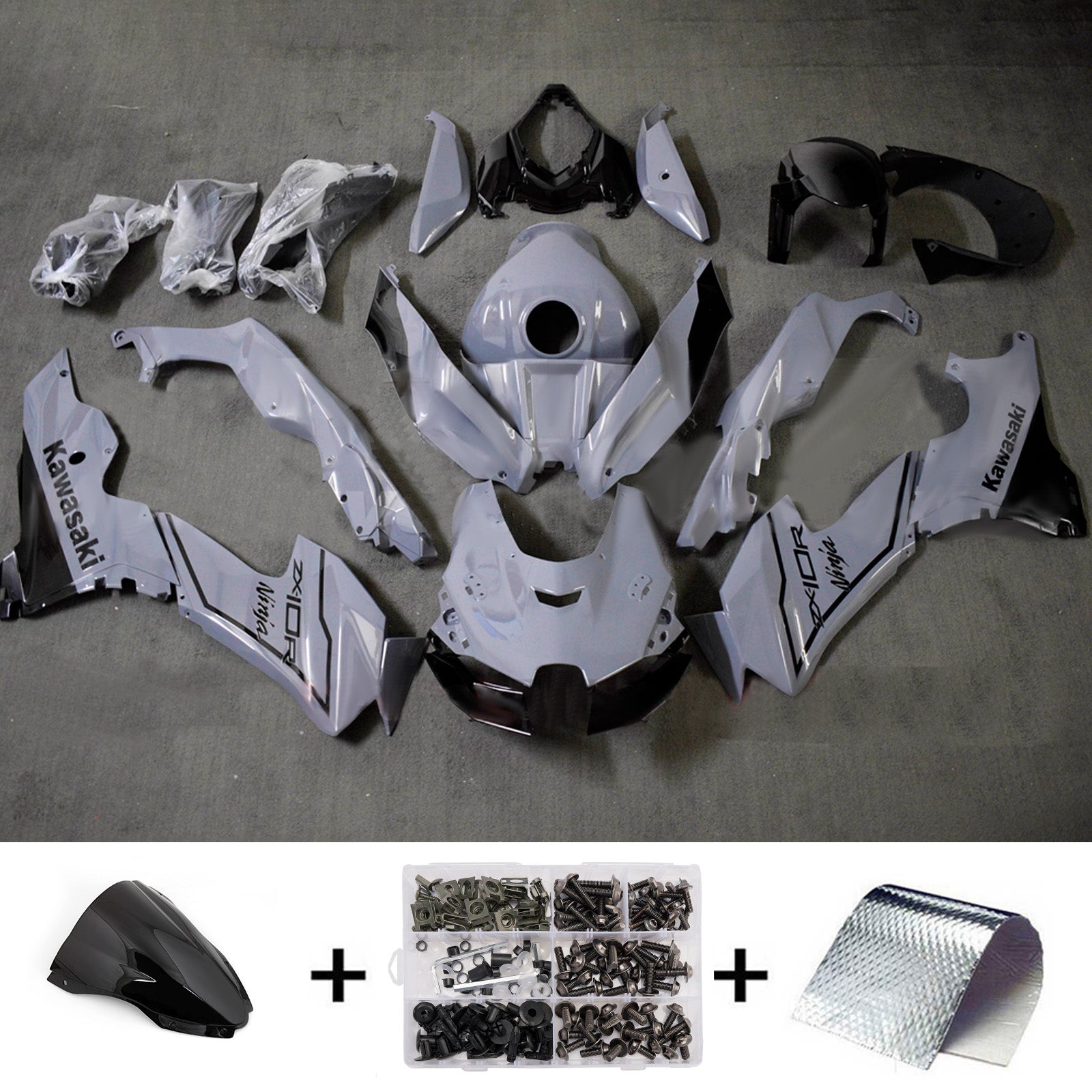 Kit carenatura iniezione Carrozzeria ABS adatto per Kawasaki ZX-10R ZX-10RR 2021-2025