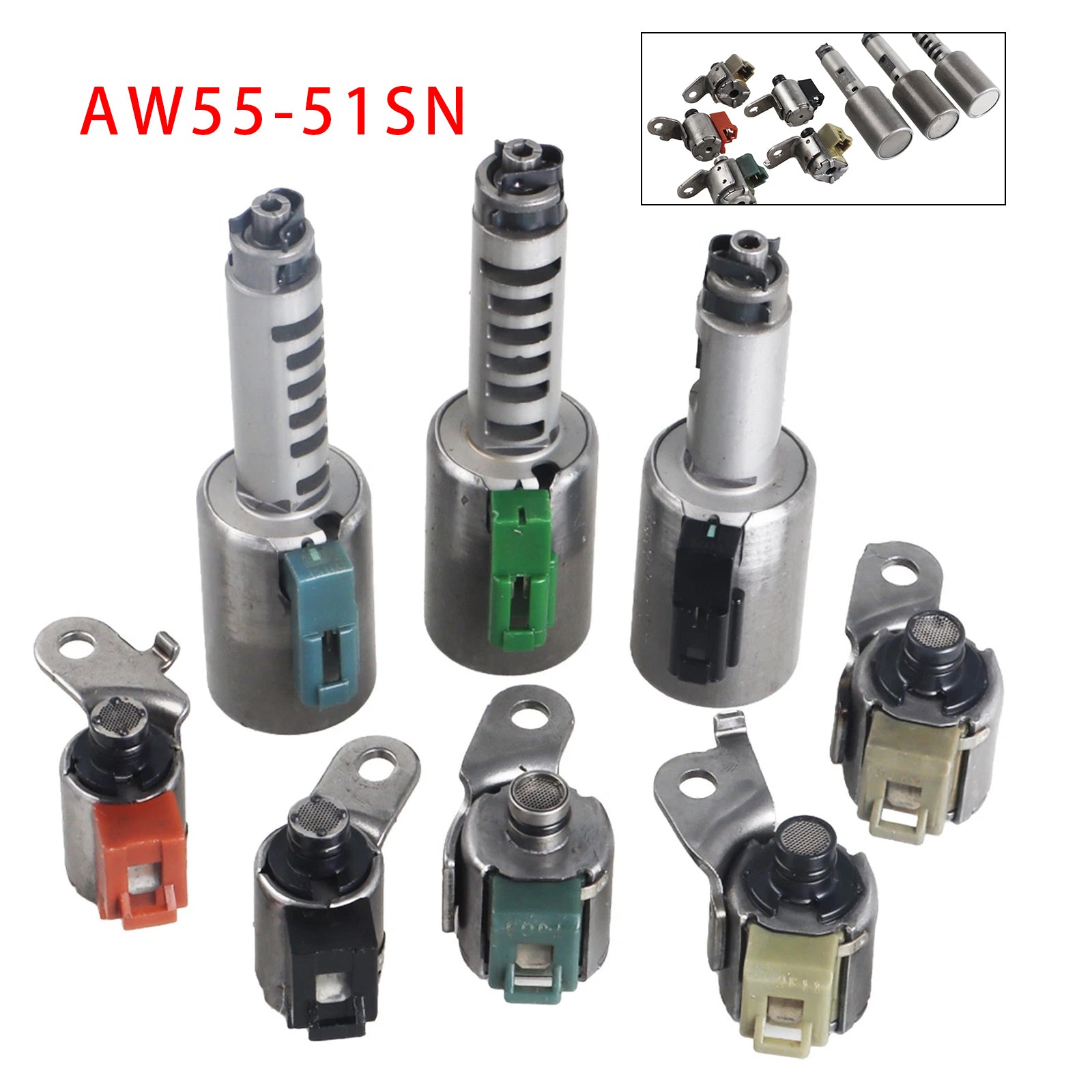 8PCS Transmission Shift Solenoids Valve AW55-51SN For Nissan Altima Maxima Quest