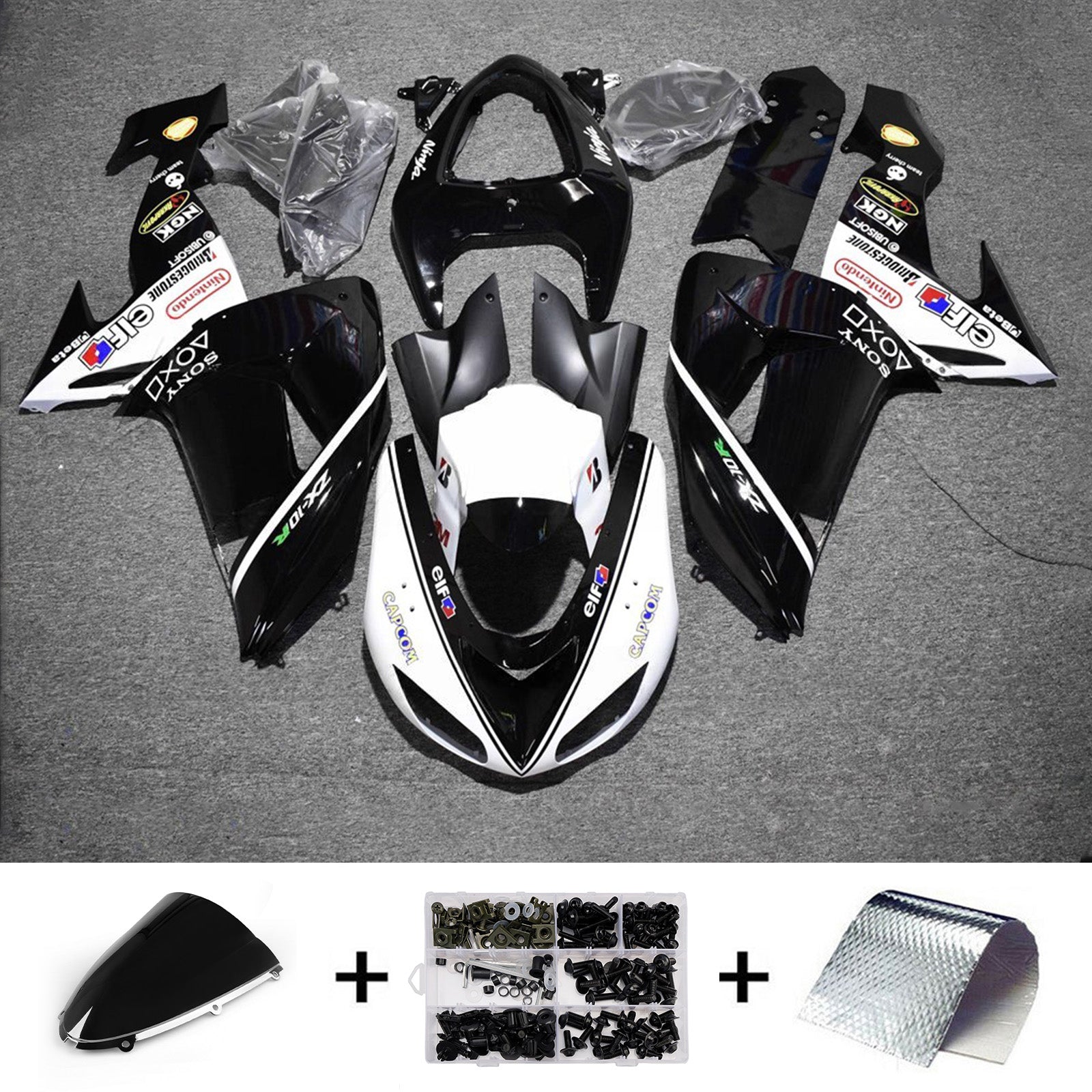 Injection Fairing Kit Bodywork Plastic ABS fit For Kawasaki ZX10R 2006-2007