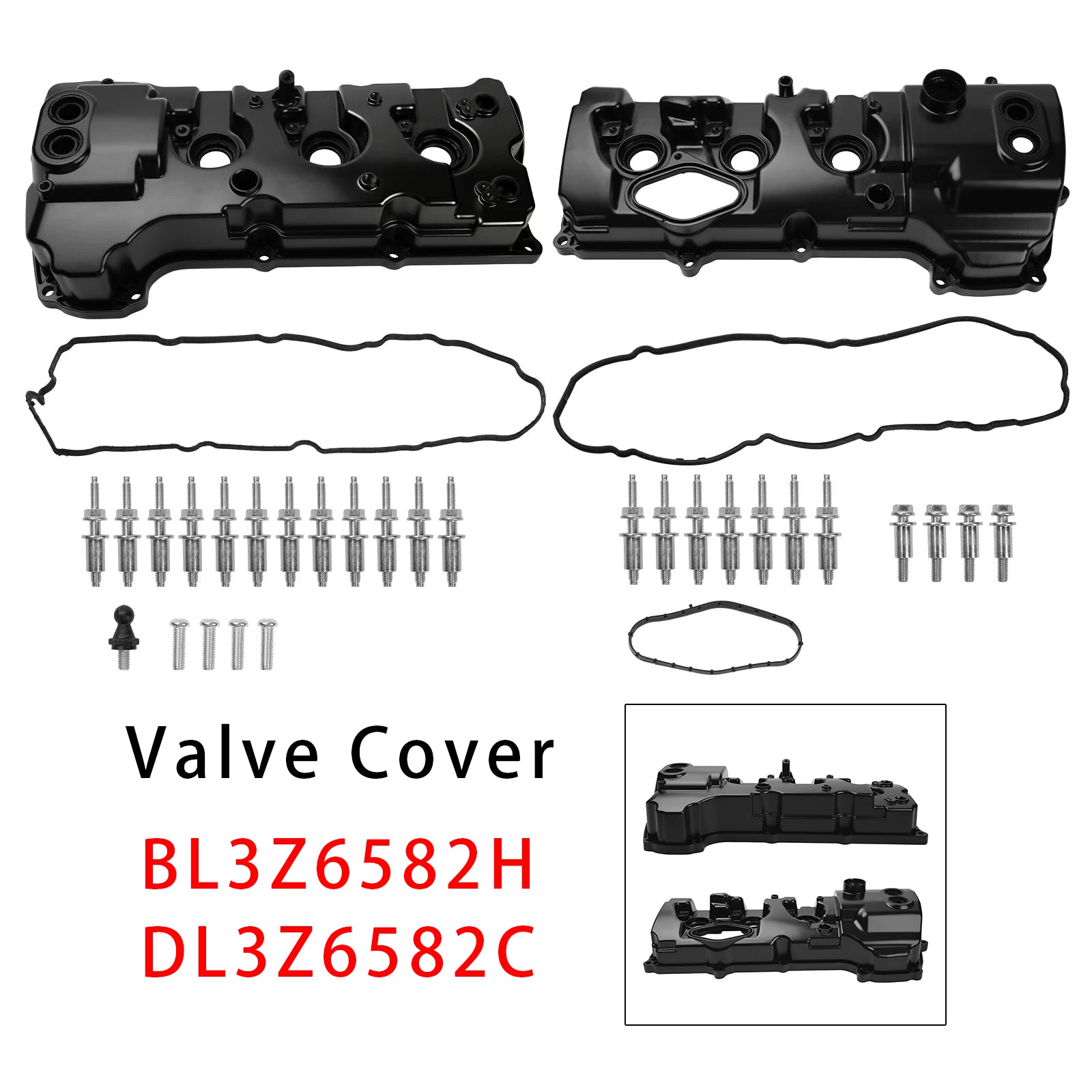 BL3Z6582H For Ford Transit-150/250 3.5L V6 2015-2023 Left+Right Pair Valve Covers DL3Z6582C