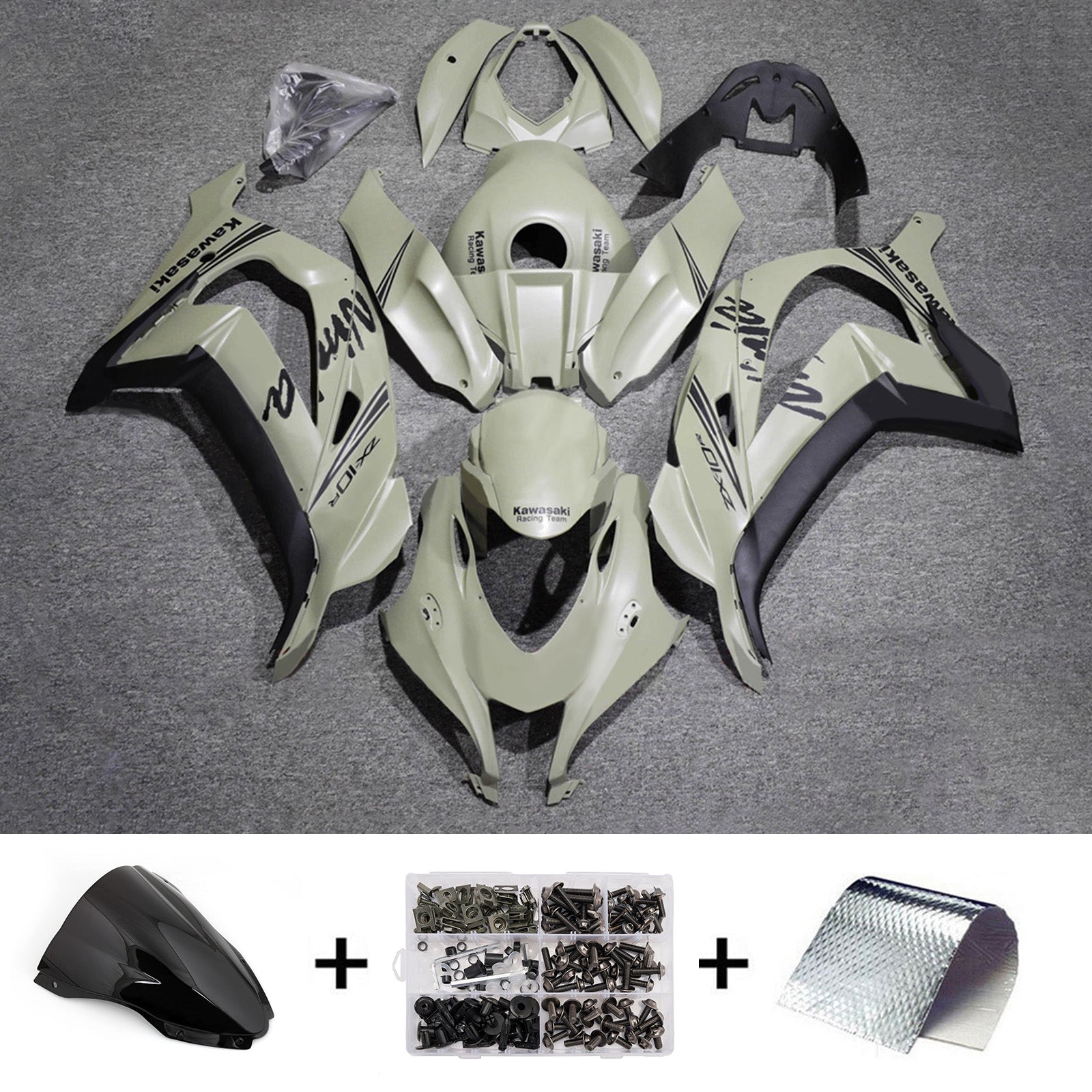 Injection Fairing Kit Bodywork Plastic ABS fit For Kawasaki ZX10R 2016-2020