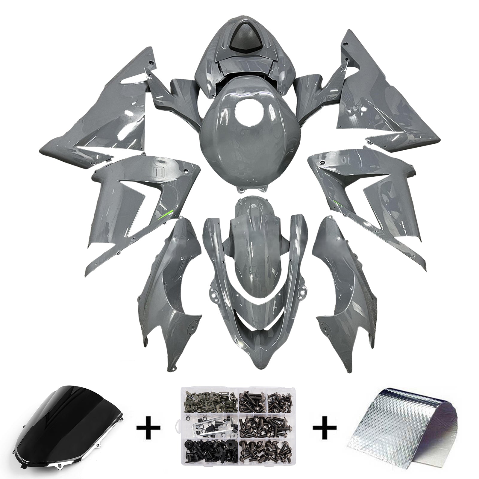 Injectiekuipset carrosserie kunststof ABS geschikt voor Kawasaki ZX10R 2004-2005