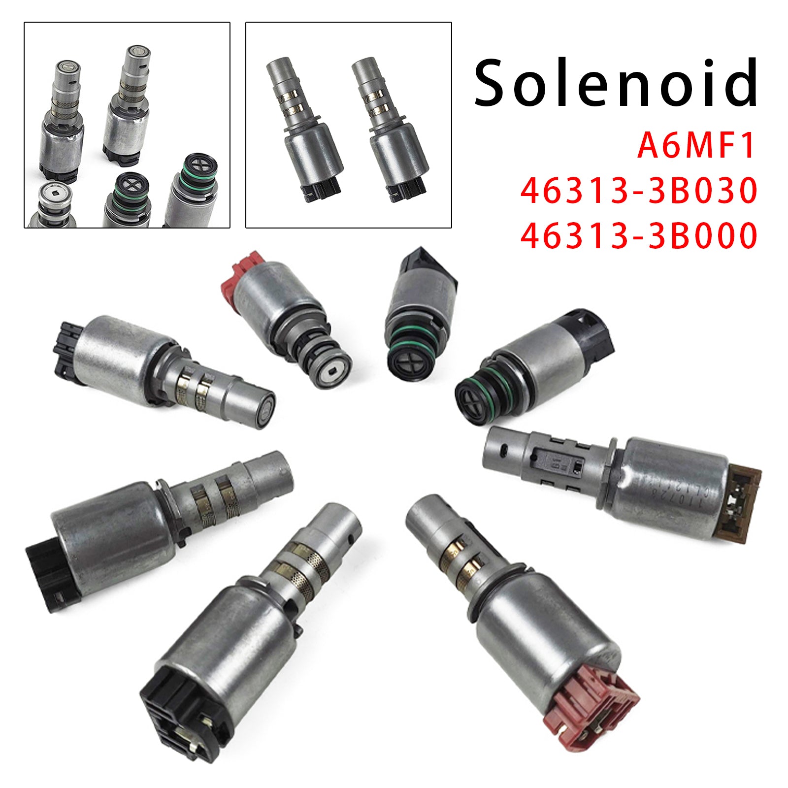 8PCS Transmission Solenoid A6MF1 46313-3B030 46313-3B000 For Hyundai Kia