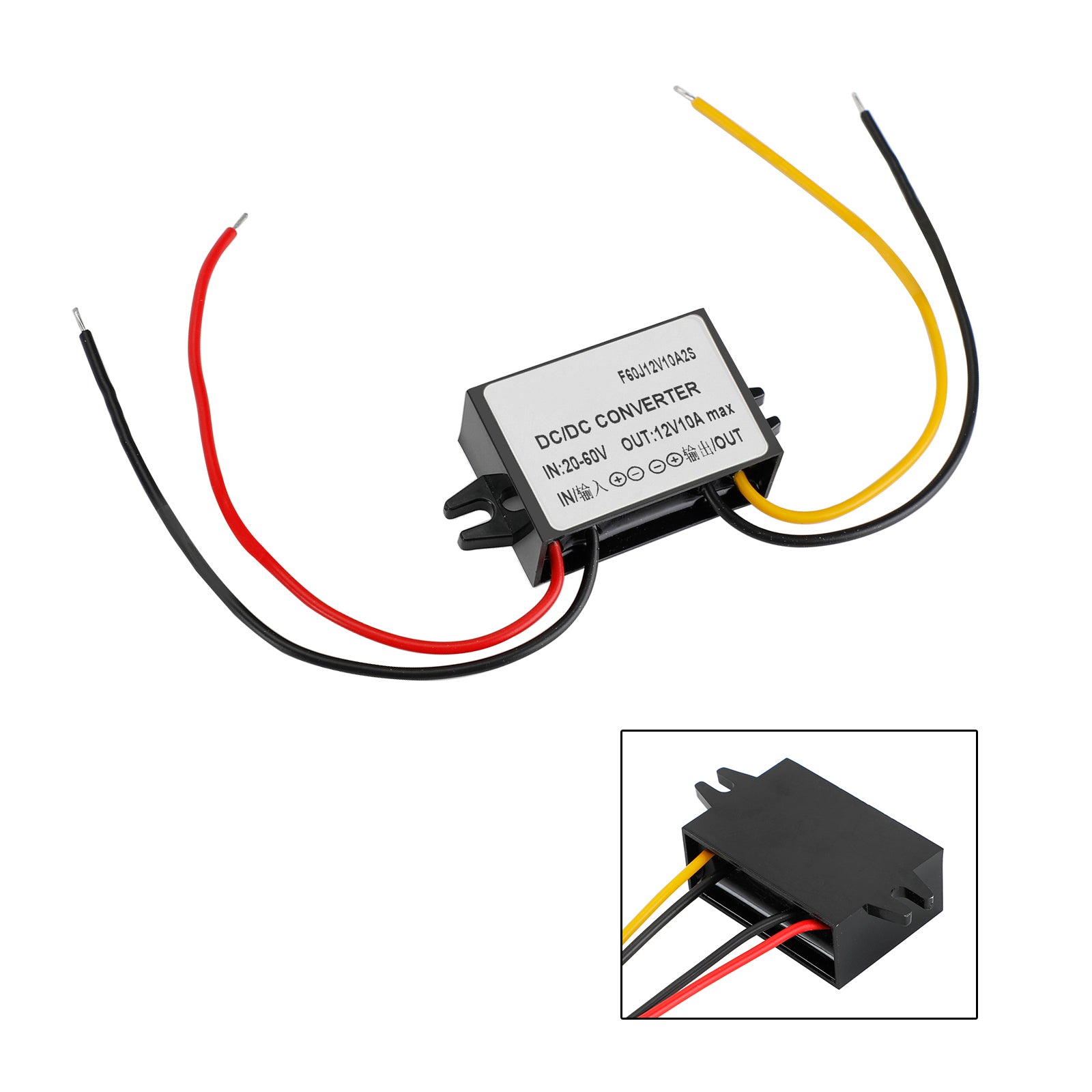 Desça DC/DC Buck Converter 20-60V a 12V 10A Módulo de energia regulador