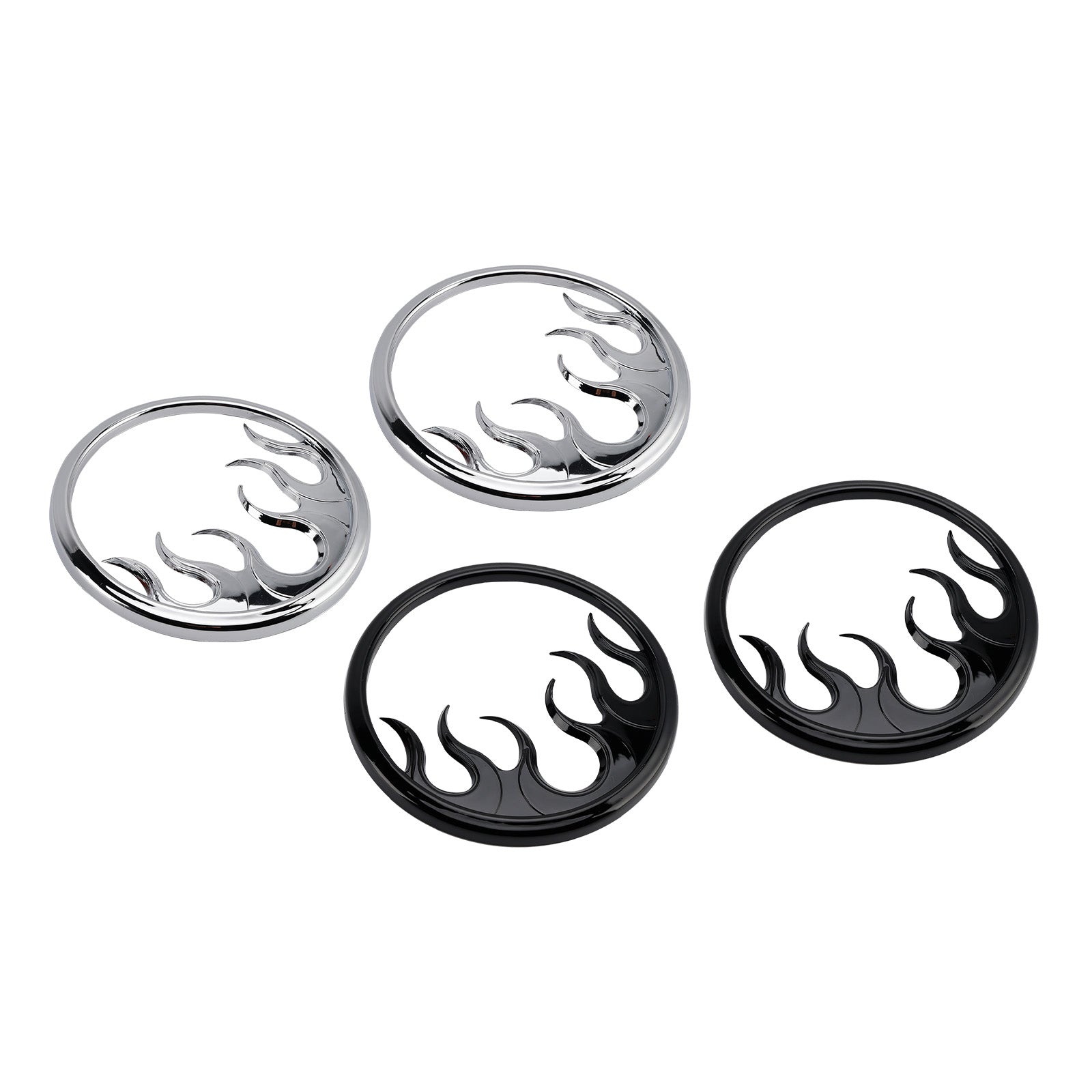 Flame Speaker Grills Accent Trim Cover For Touring Electra Glide Ultra Classic