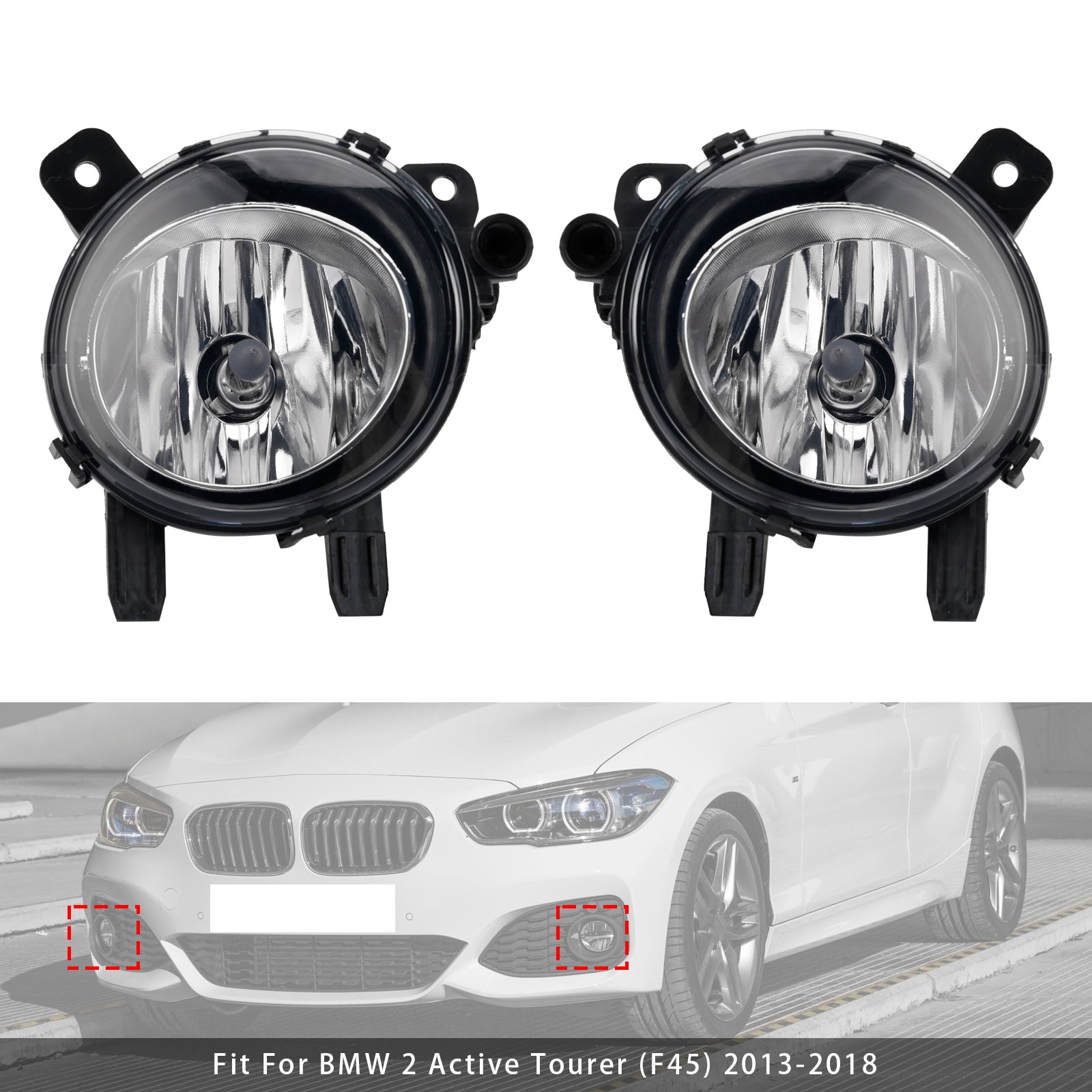 Luz de nevoeiro dianteiro de par com lâmpadas para BMW F20 F21 F30 F31 F80 2011-2019