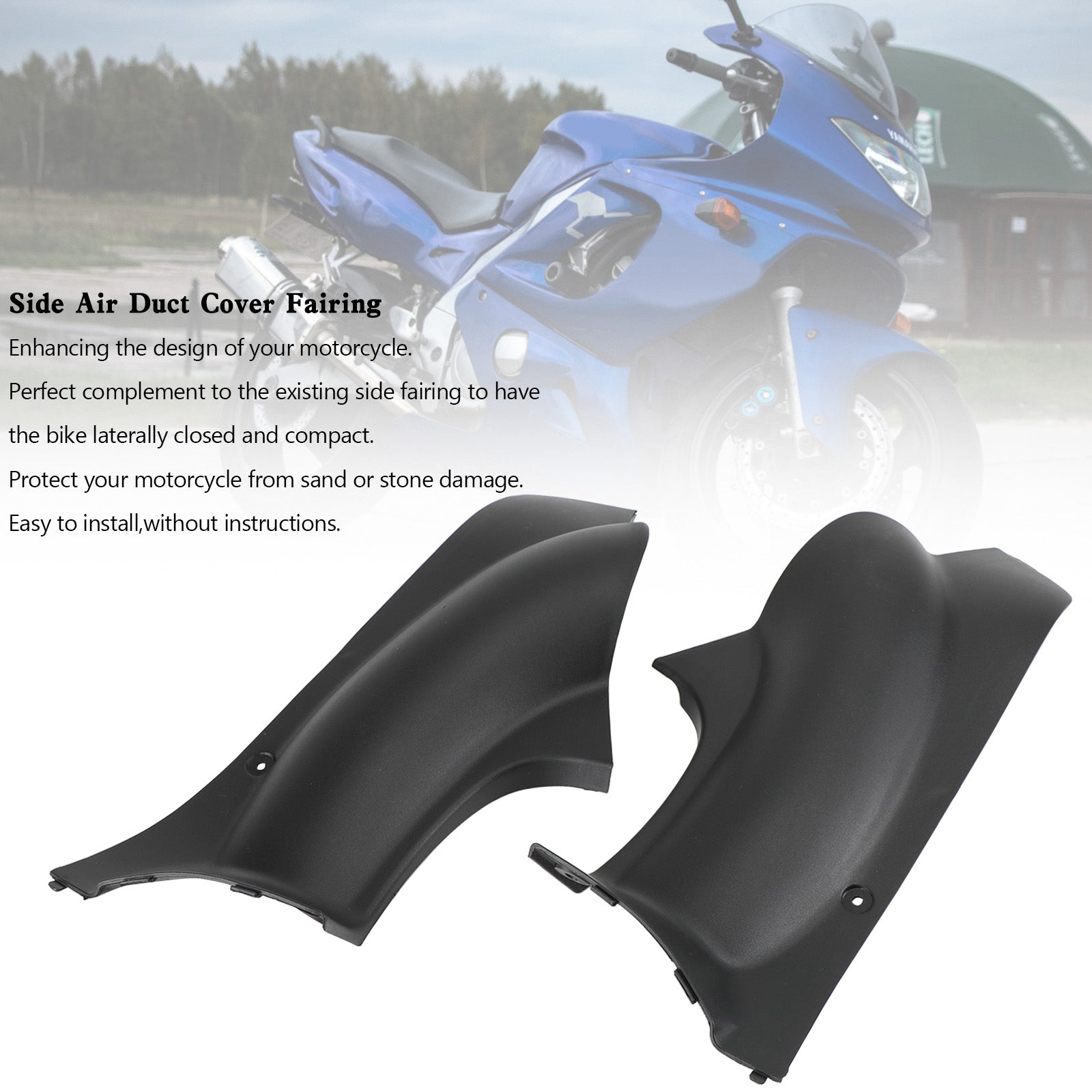 1996-2007 Yamaha yzf600 R Thundercat latérale du conduit côté couverture de conduit de couverture