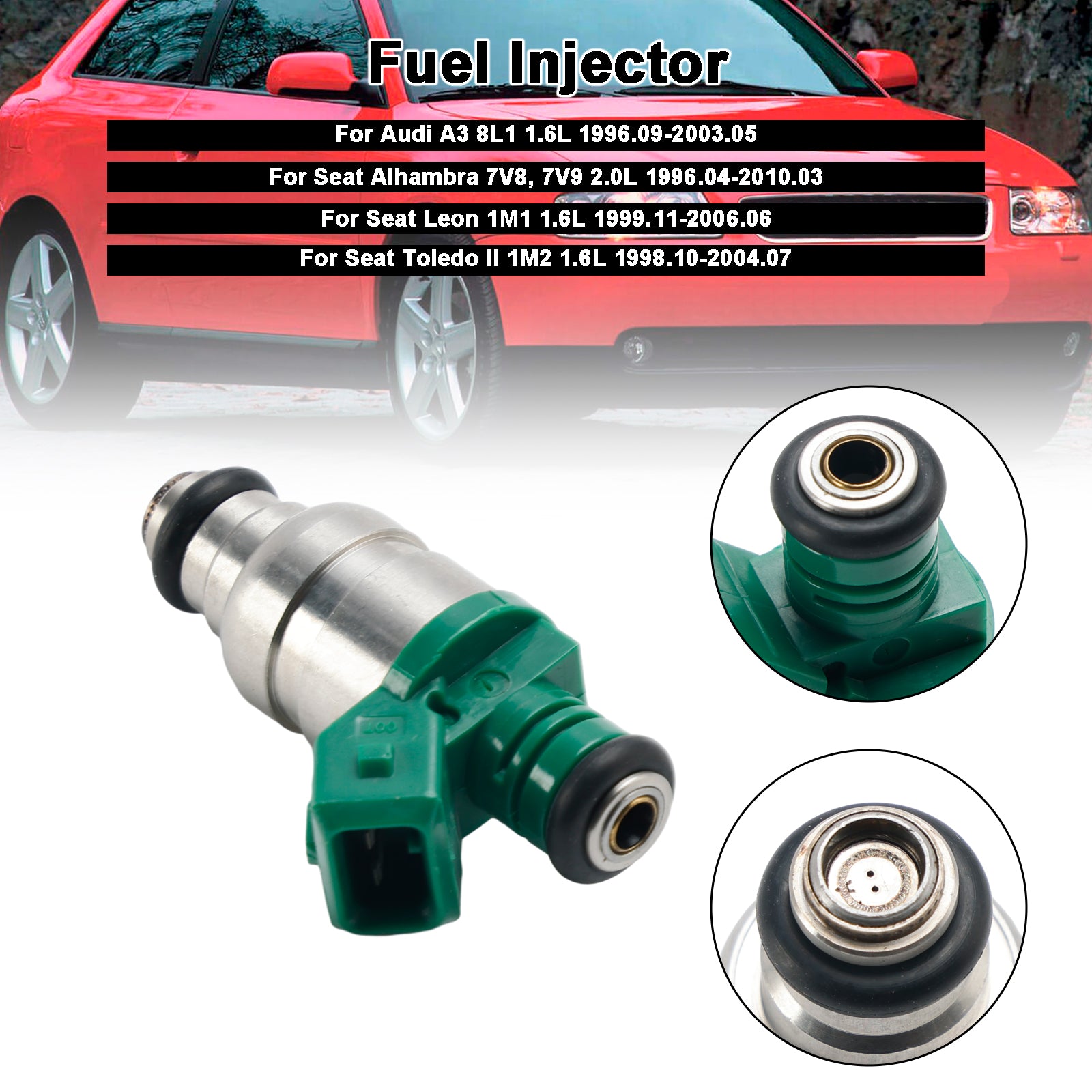 1PCS Brandstofinjector 037906031AA Fit Audi A3 1.6L 1996-2003 Fit Seat Fit VW