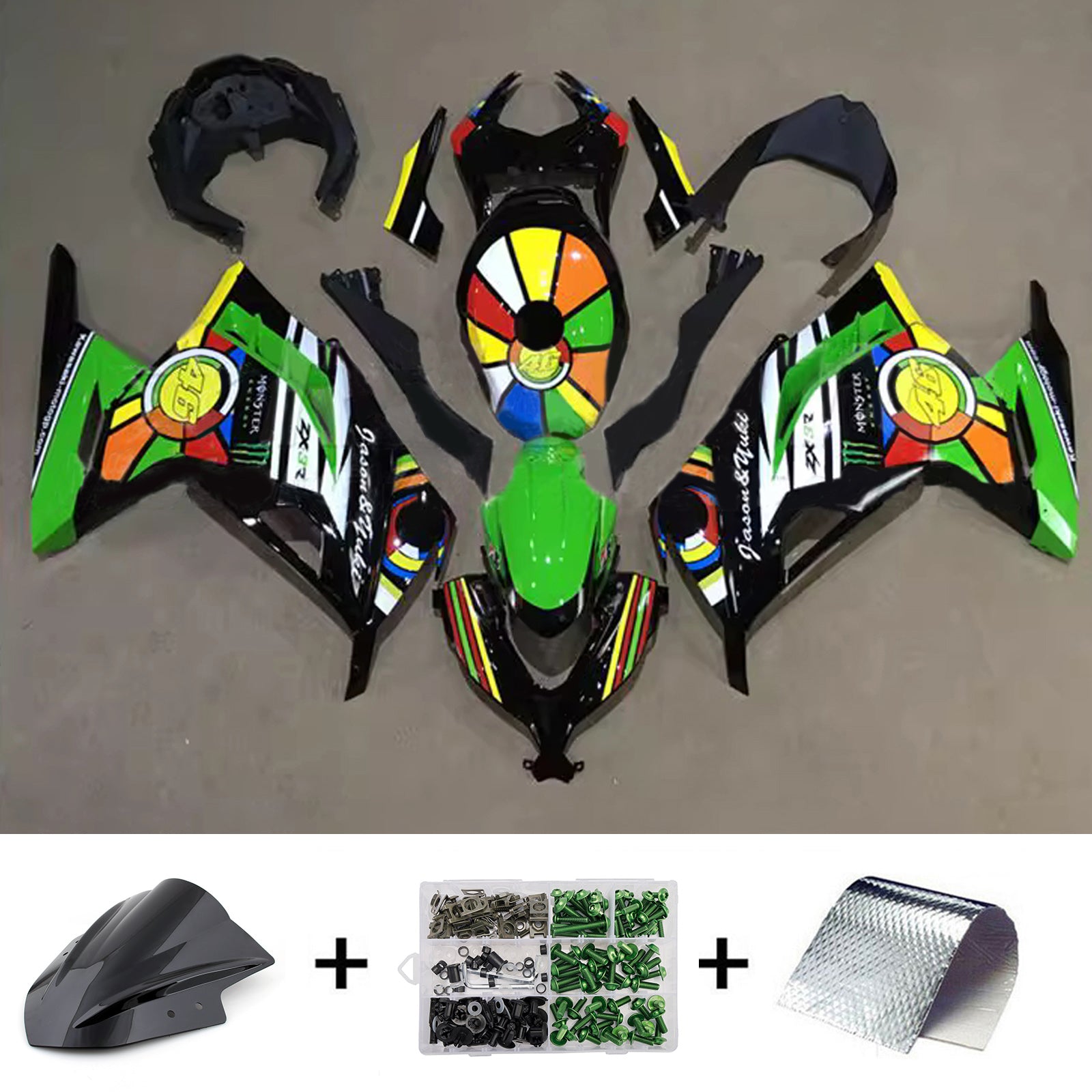 Injection Fairing Kit Bodywork Plastic ABS fit For Kawasaki EX300 Ninja300 2013-2024