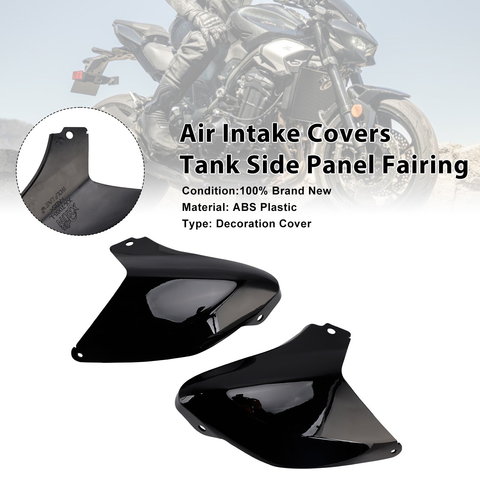 Air Intake Covers Tank Side Panel Fairing For Kawasaki Z900 2025-2026