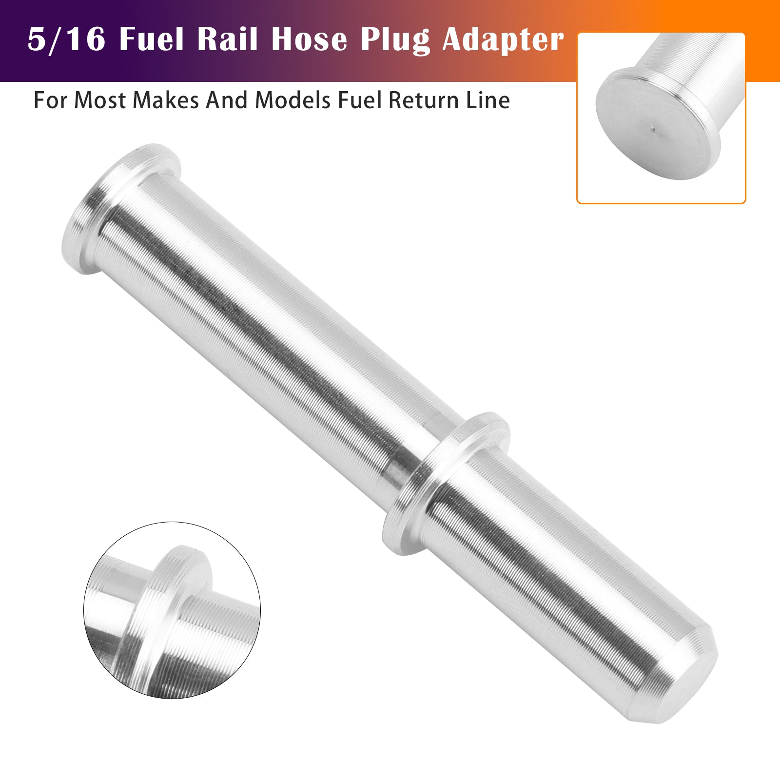 Quick Connect Male 5/16 Fuel Rail Hose Plug Adapter For LS LS1 LS3 AN807-01A