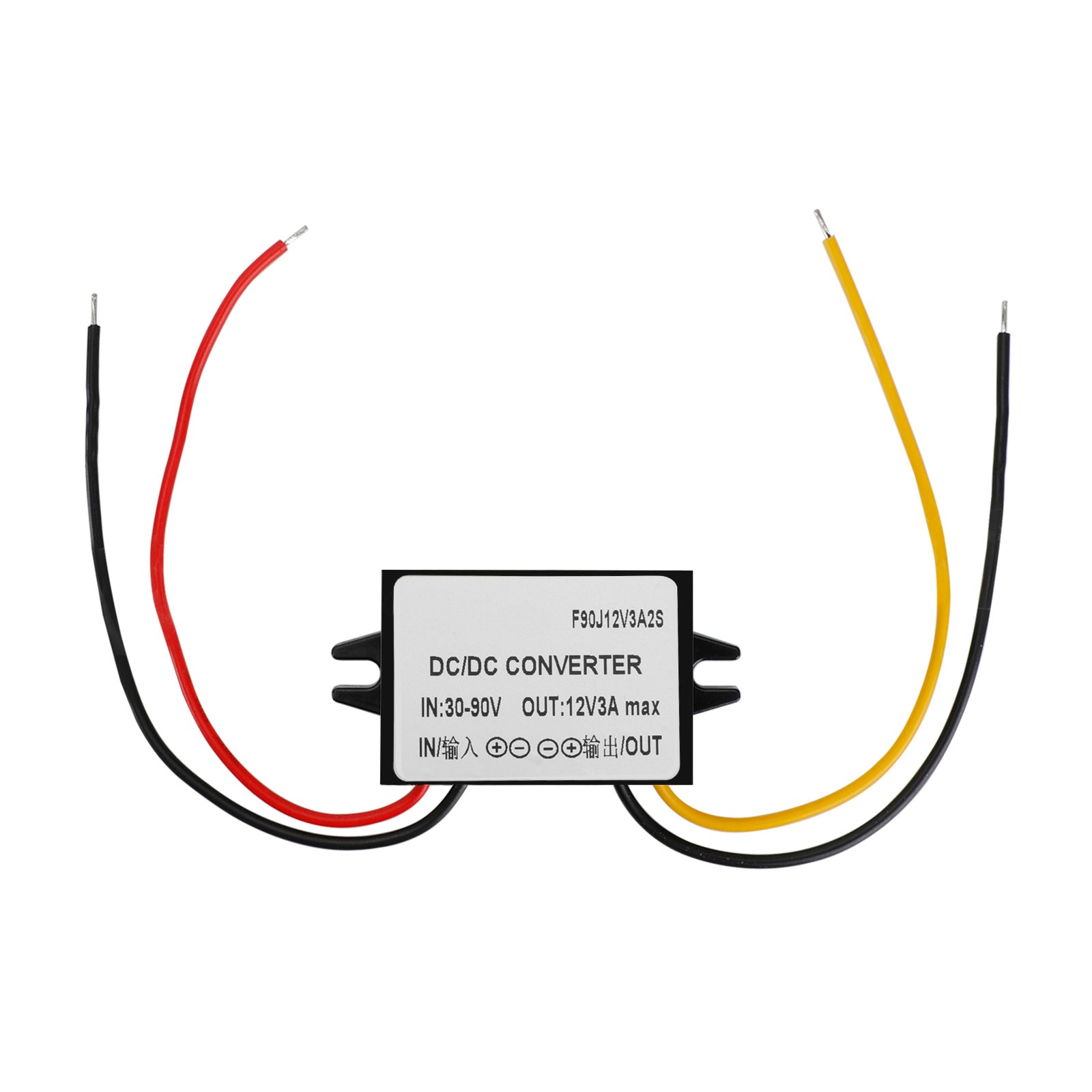 Waterproof DC-DC Converter 30-90V Step Down to 12V Power Supply Module 3A
