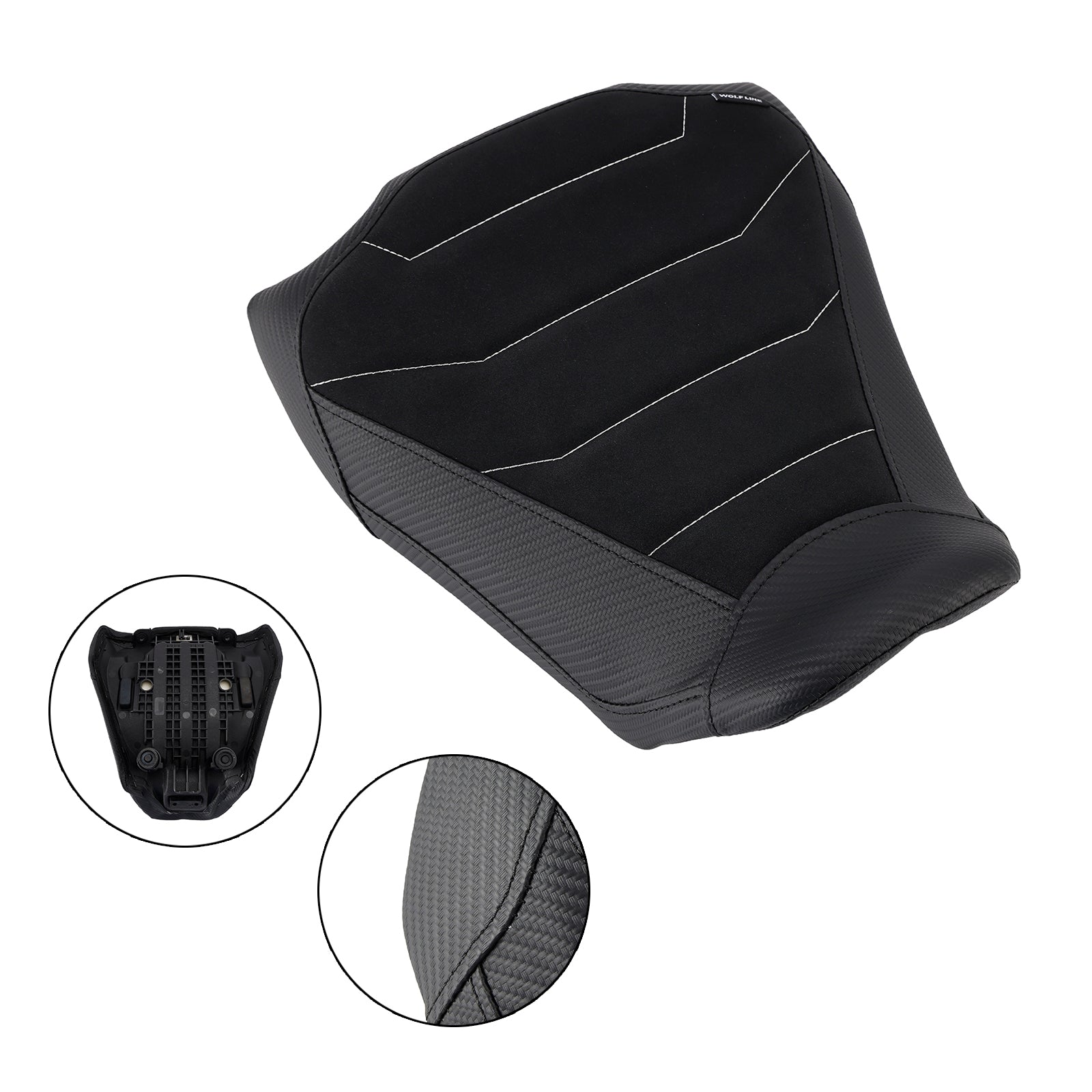 Cojín del conductor del asiento delantero Raider Pu Fit Reda para Honda Cb650R Cbr650R 24-25 RedB