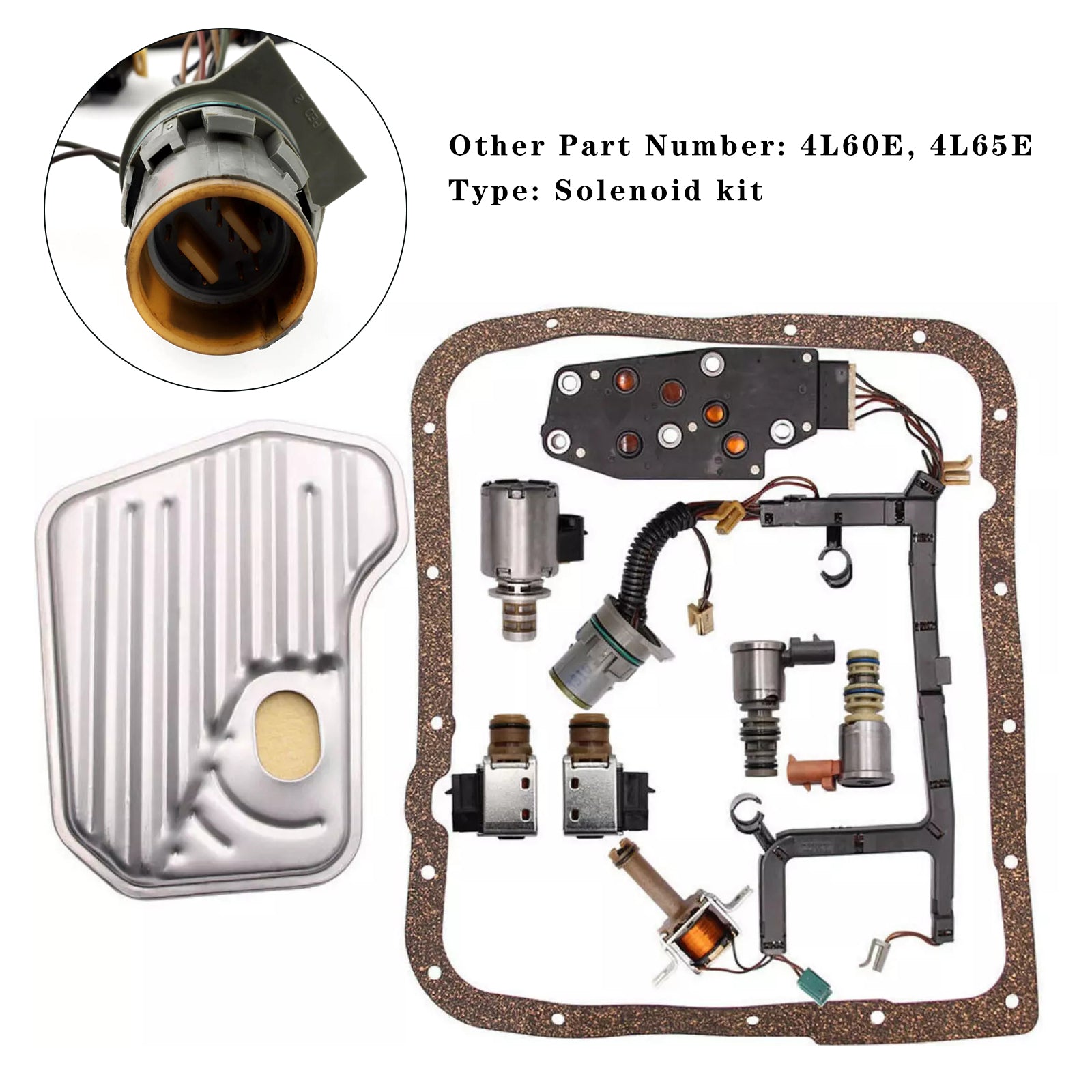 9PCS 4L60E 4L65E Transmission Solenoid Kit For 1993-05 GM EPC Shift TCC 3-2 PWM