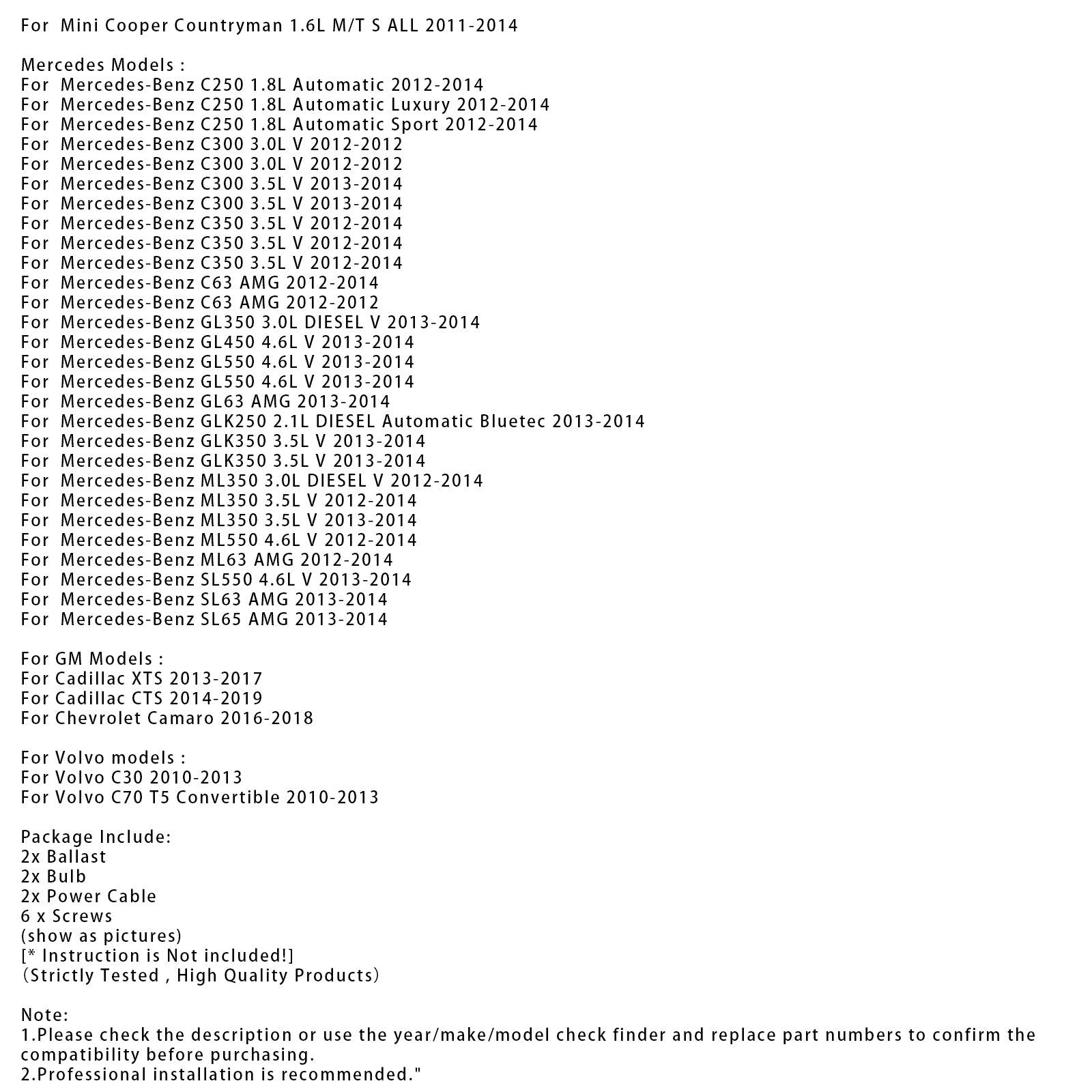 2010-2013 Volvo C70 T5 Convertible Xenon HID Headlight Ballast Control Module 130732926301 725