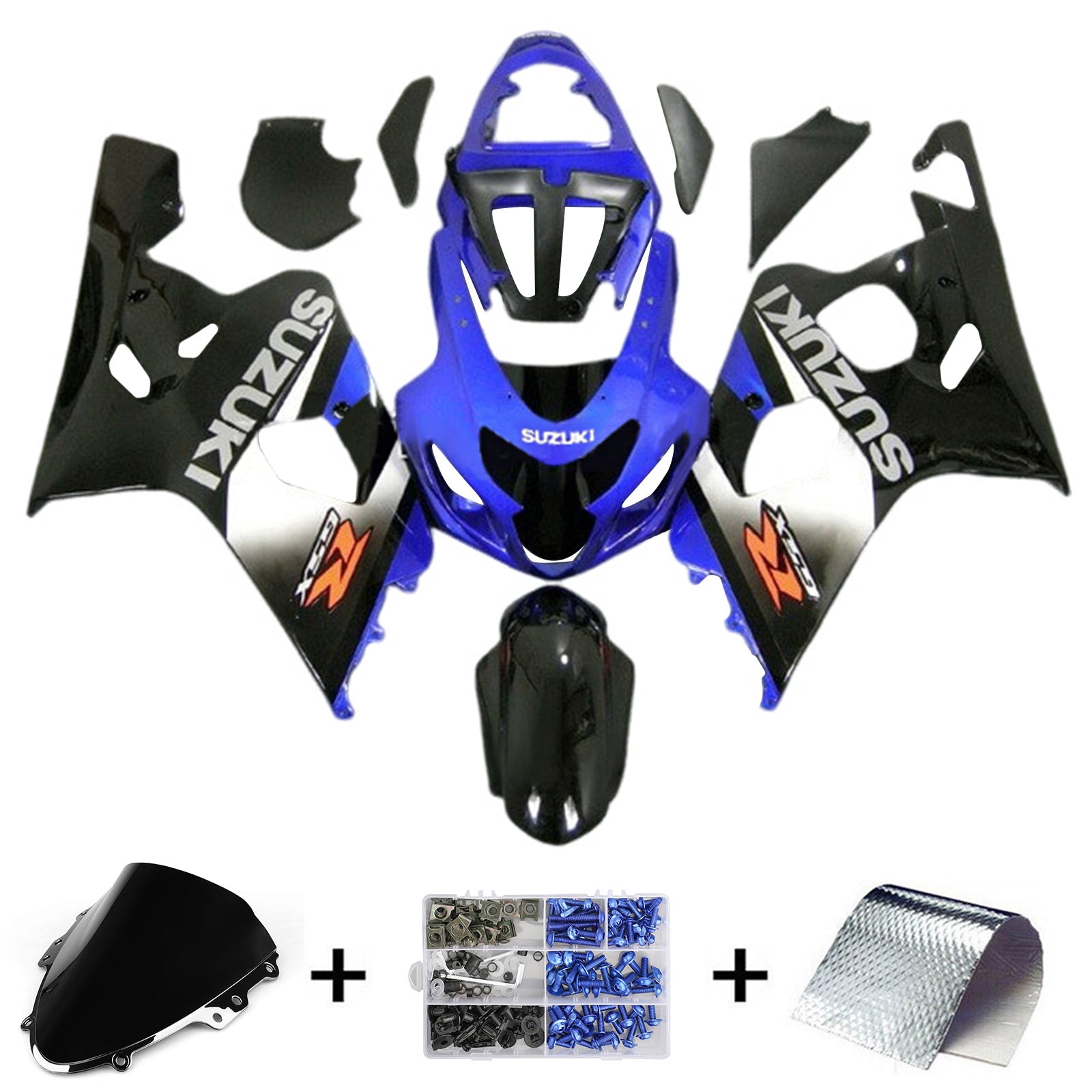 2004-2005 Suzuki GSXR 600/750 K4 Injektionsmässa Kit Bodywork Plastic ABS