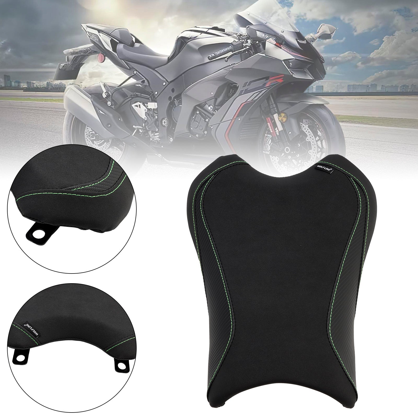 2021-2023 Kawasaki Zx-10R/Rr Coussin de conducteur de siège avant Raider en polyuréthane