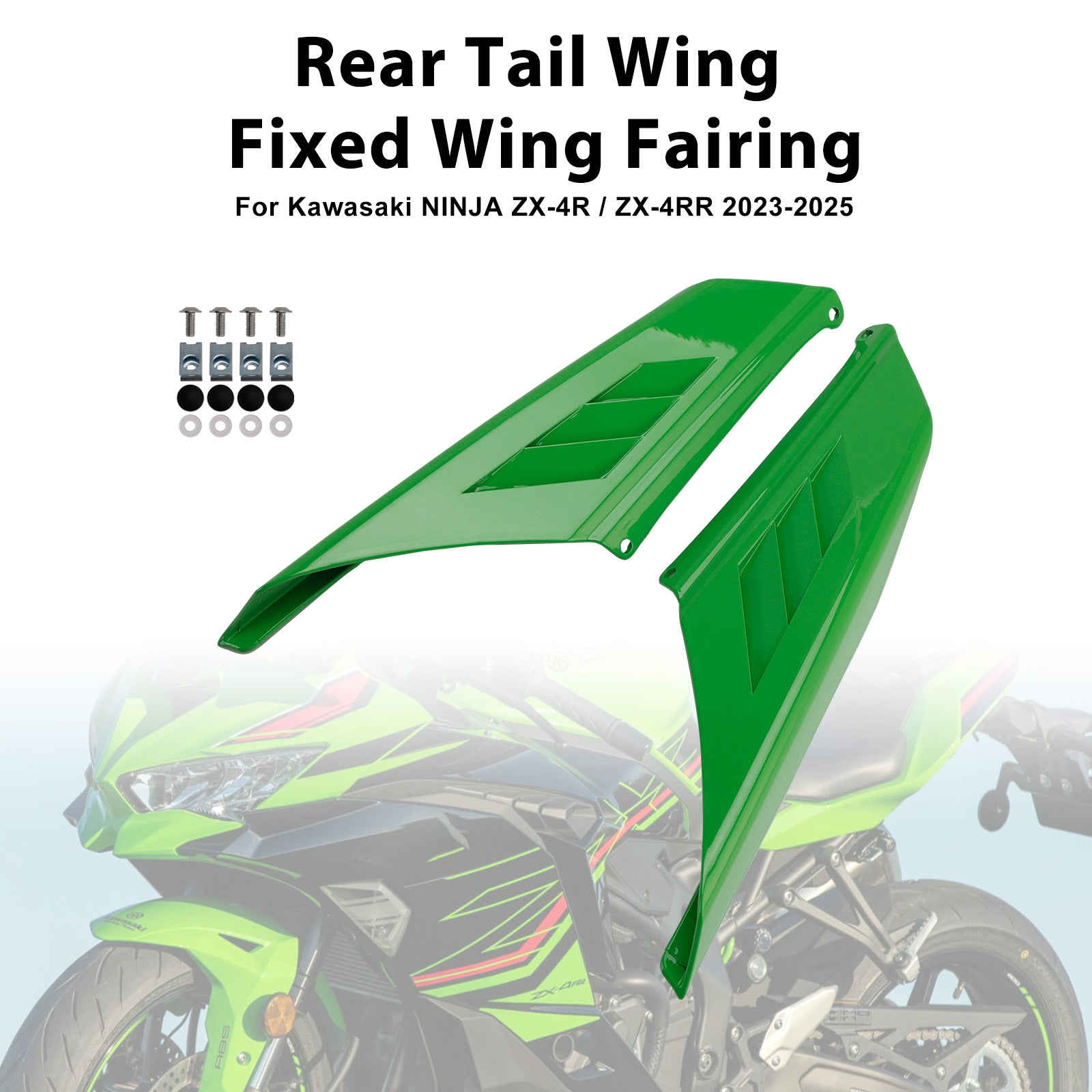 2023-2025 Kawasaki NINJA ZX-4R ZX-4RR Carénage d'aile arrière à aile fixe