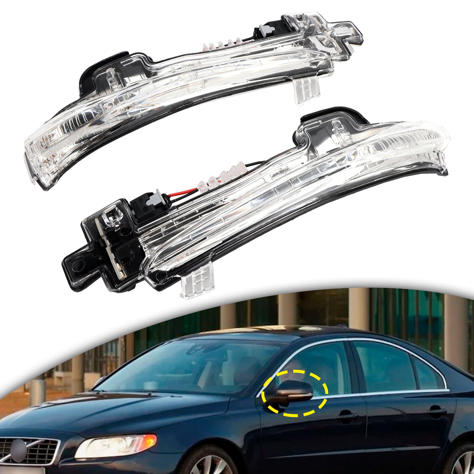 2ksové indikátorové indikátor LED diódy pre Volvo V40 S60 S80 V60 V70
