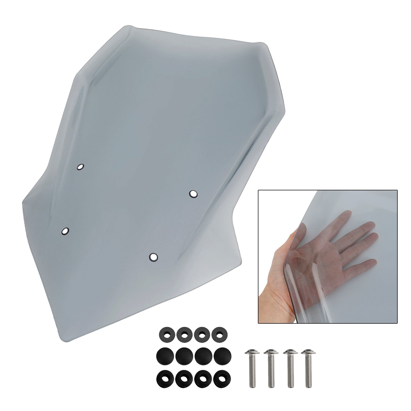 Černé sklo čelného skla pre Yamaha Tracer 900/GT 2018-2020 Tracer 9/GT 2021-23