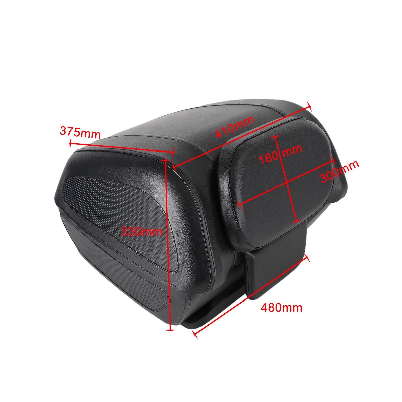 Motorbox Motorfiets/fietsbagage/helm -achteropslag met plaat en toetsen