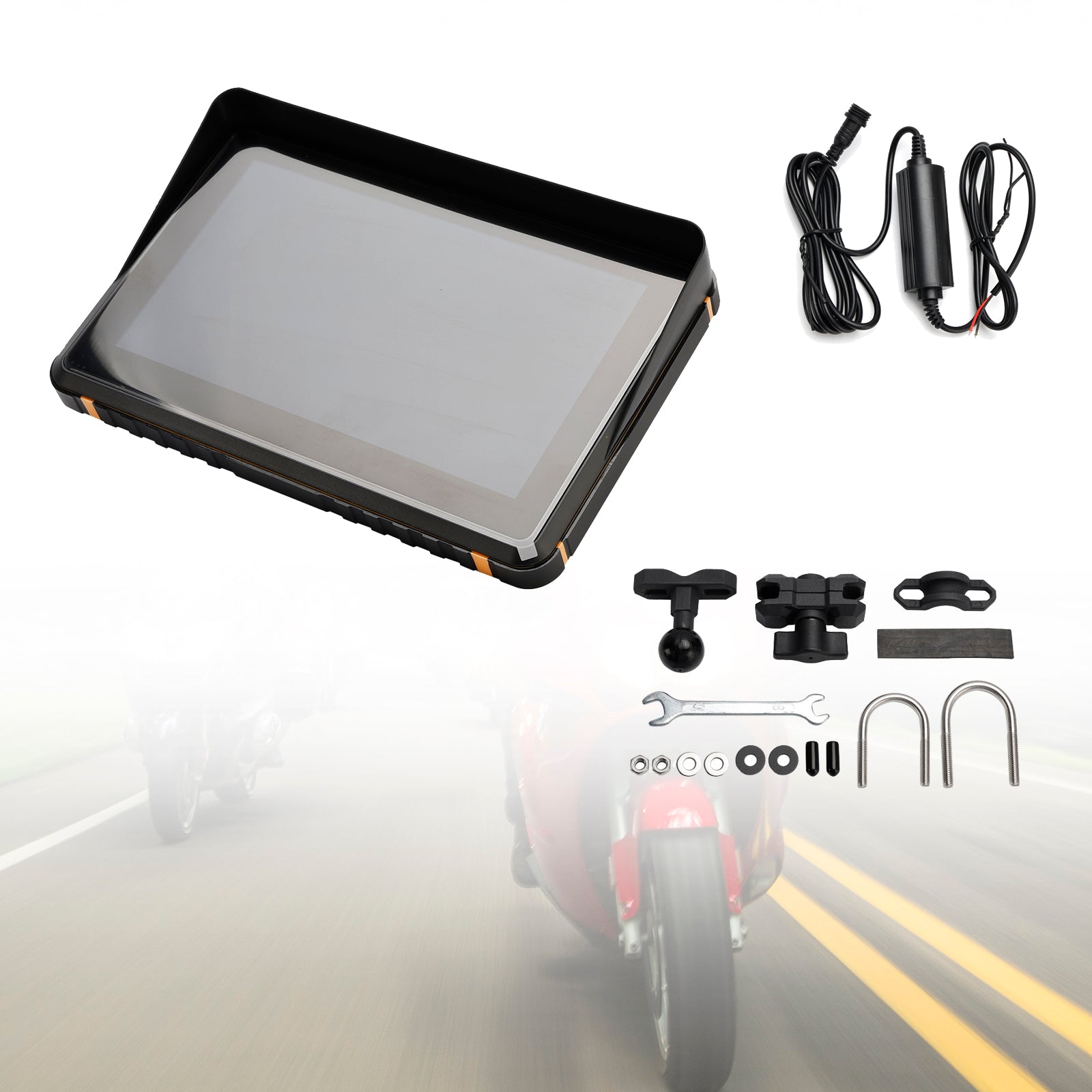 Draadloze GPS Carplay 1080P-recorder 7" Universeel voor scootermotoren