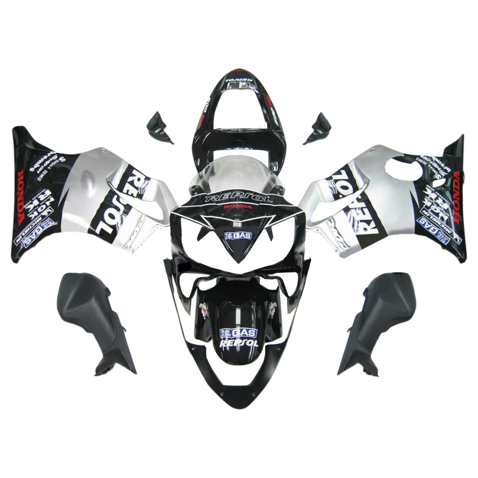 2001-2003 Honda CBR600 F4I Kit de carénage injection de carrosserie Plastique ABS # 107