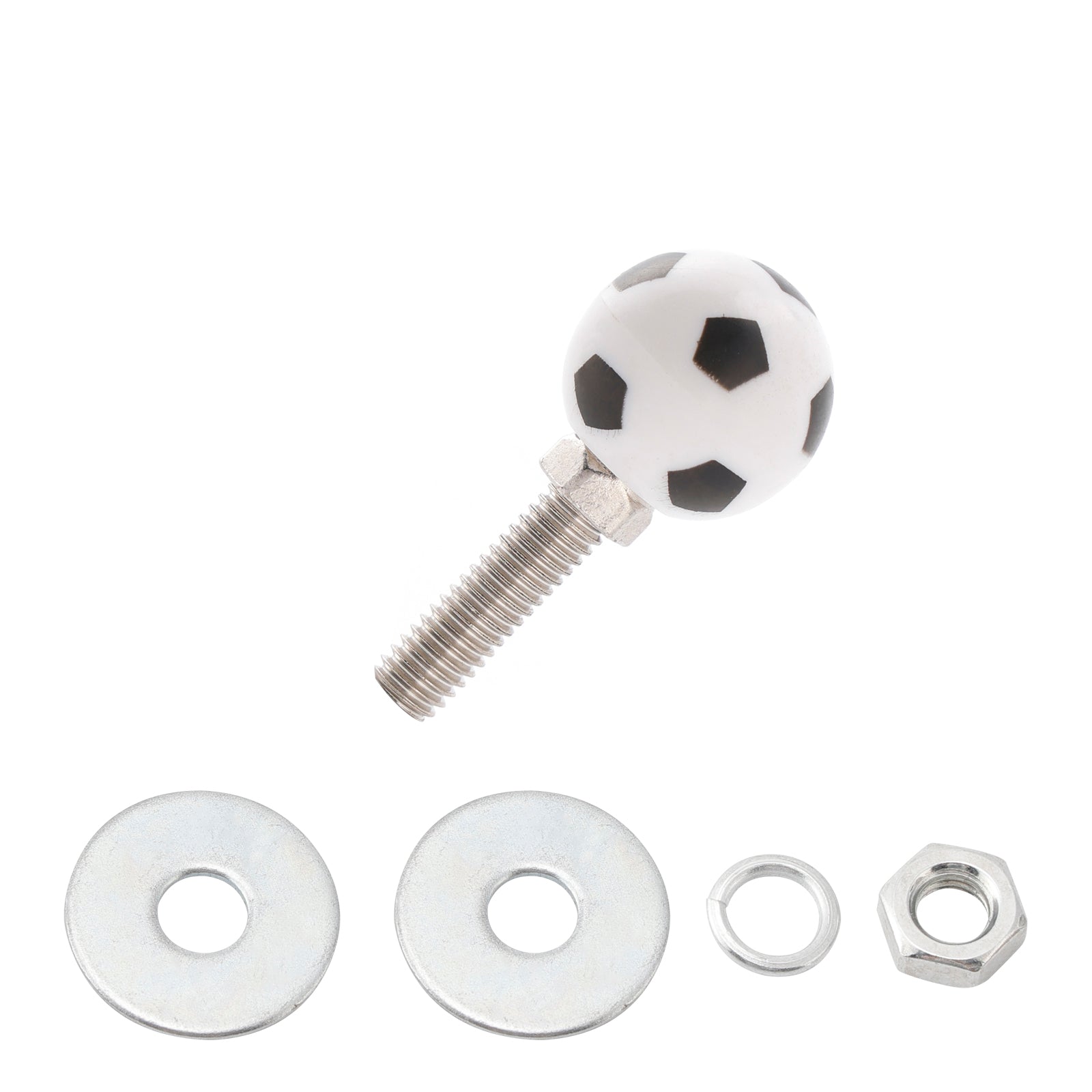 2x Custom SOCCER License Plate Bolt Screw Plastic Motorcycle Chopper Trike