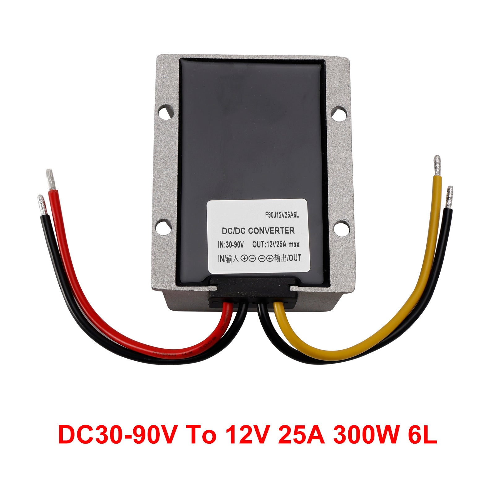 Waterproof Buck Step Down Converter DC30-90V to DC12V 25A Car Power Module