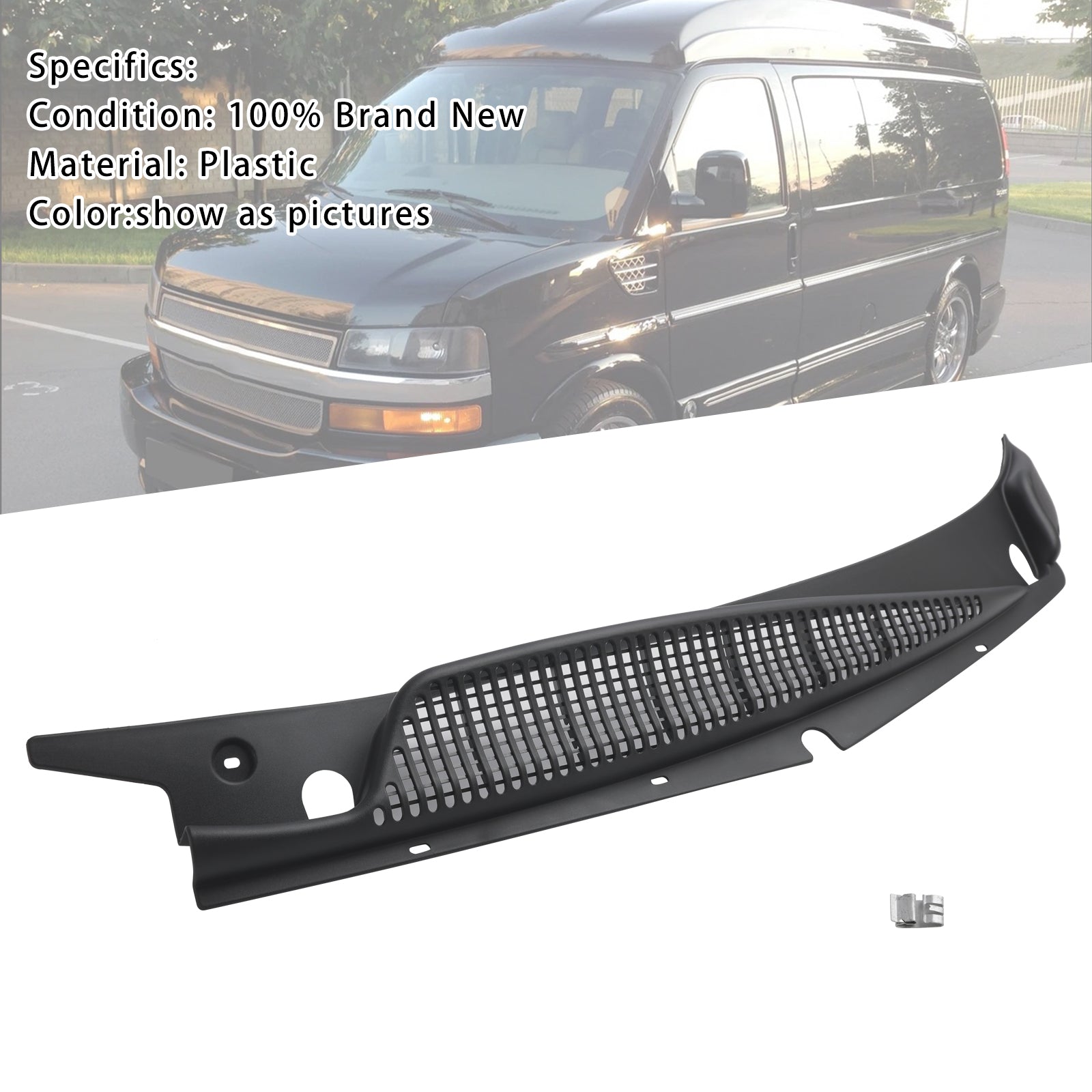 1996-2020 Chevy Express 1500 Van Left Driver Side Windshield Wiper Cowl Vent 25826329