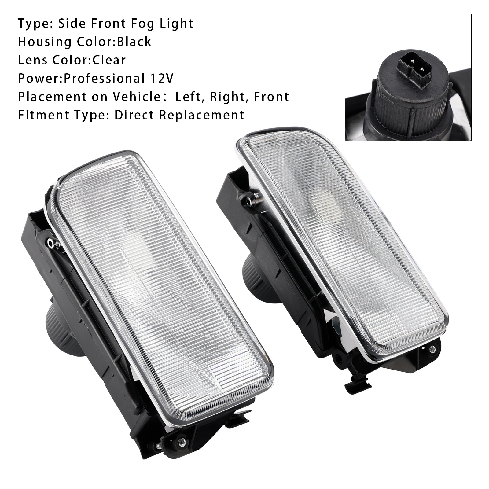 1992-1998 BMW E36 3-serie paar voorbumper mistlampen zonder lampen