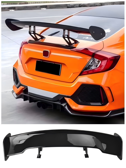 57" 145cm Universal Racing GT Style Down Force Trunk Spoiler Wing Glossy Black