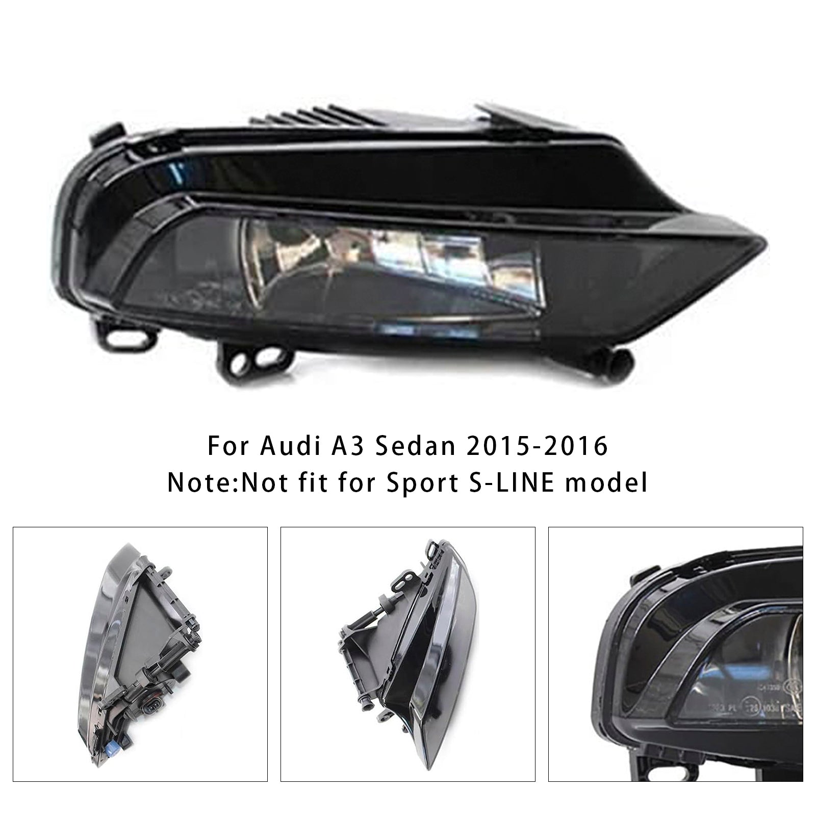 2015-2016 Audi A3 Saloon 1 PCS foran høyre tåke Lyslamper med pærer 8v0941700b