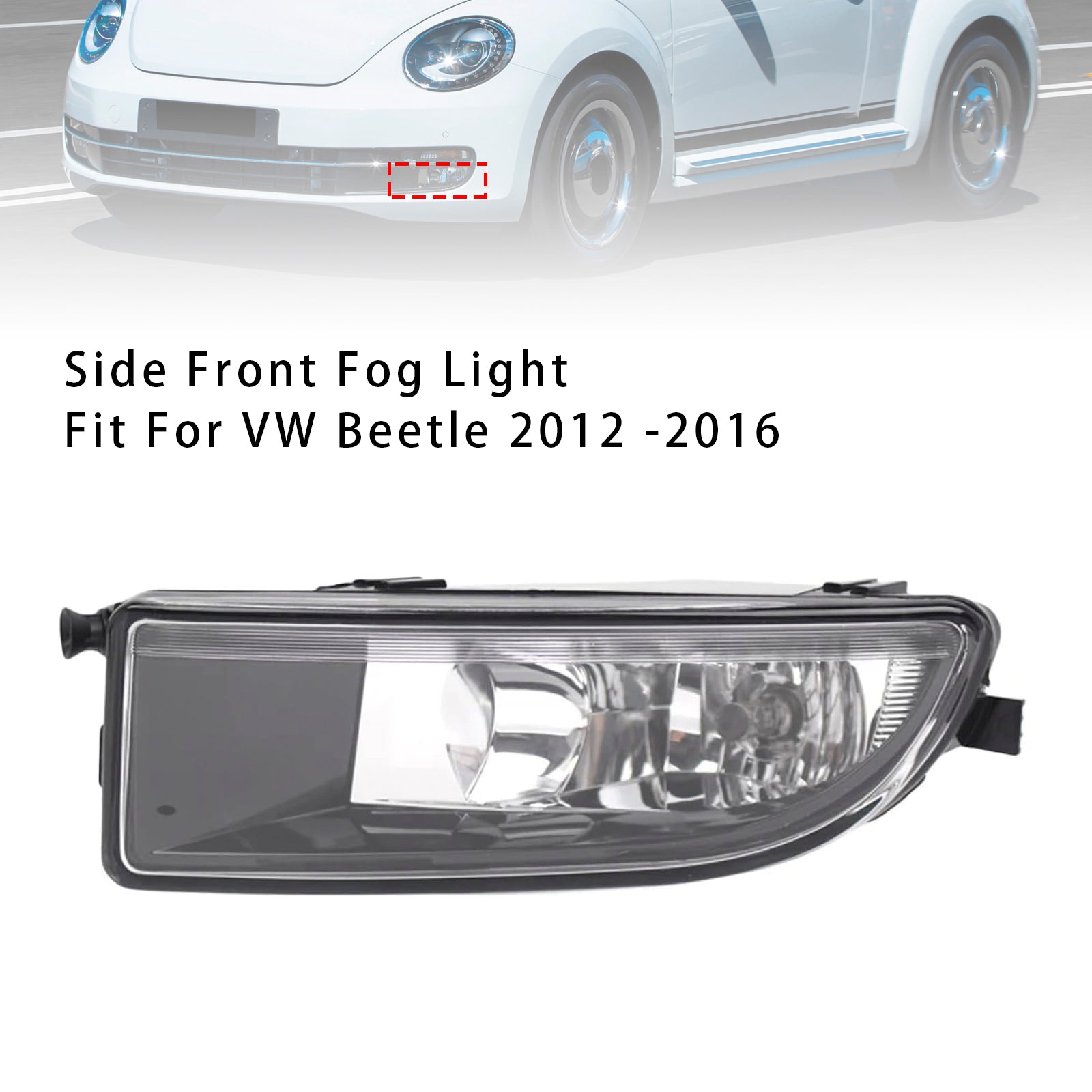 2012-2016 VW Beetle 1 Pcs Front Bumper Left Fog Light With Bulb 5C5941699A