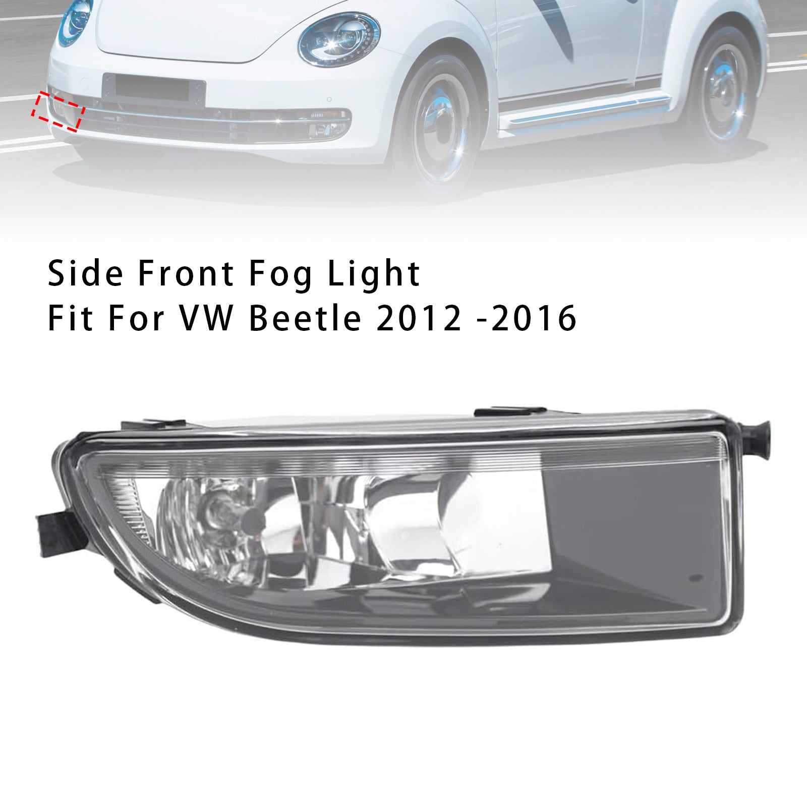2012-2016 VW Kever 1 stks Voorbumper Rechts Mistlamp Met Lamp 5C5941700A