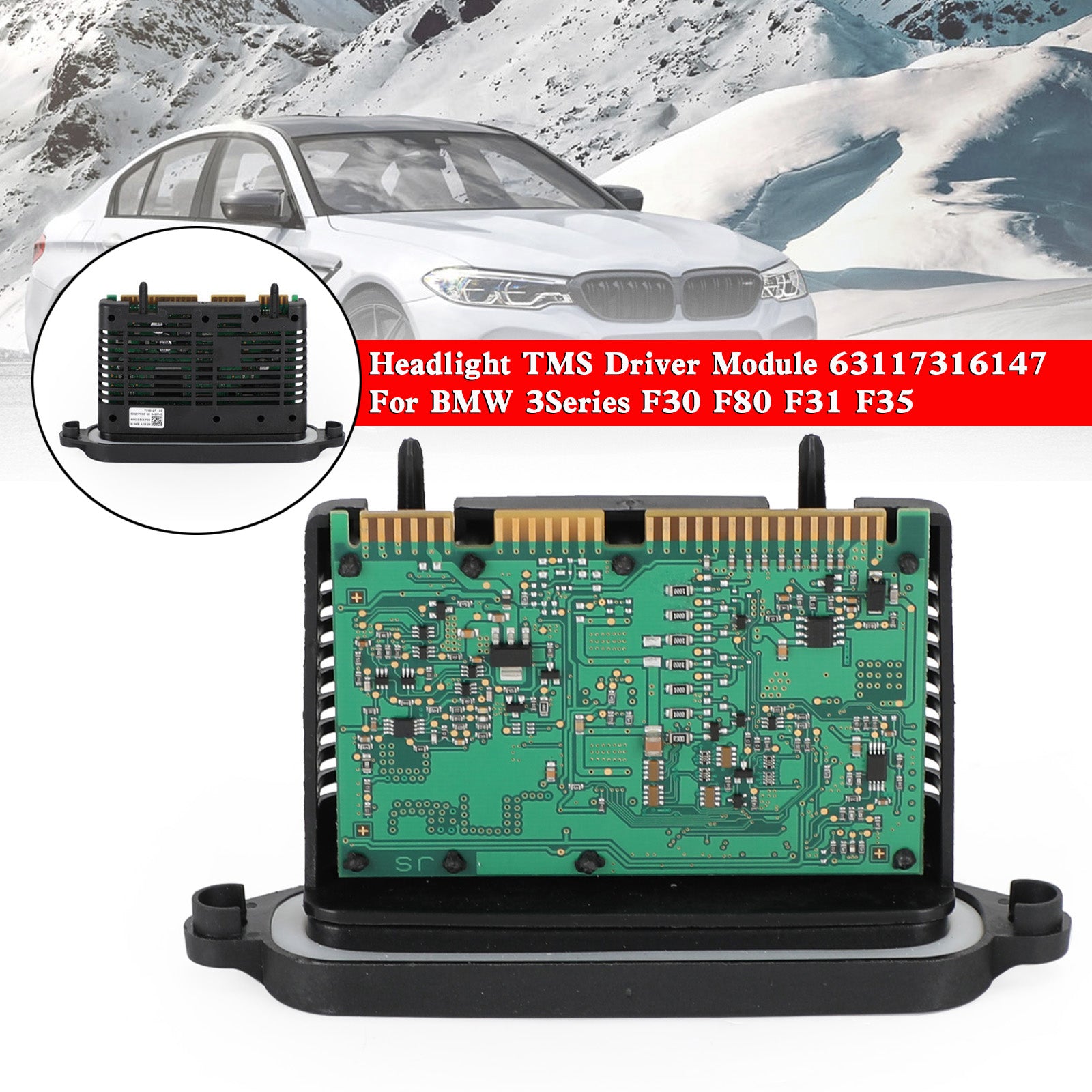 Módulo de driver TMS do farol 63117316147 para BMW 3 Series F30 F80 F31 F35