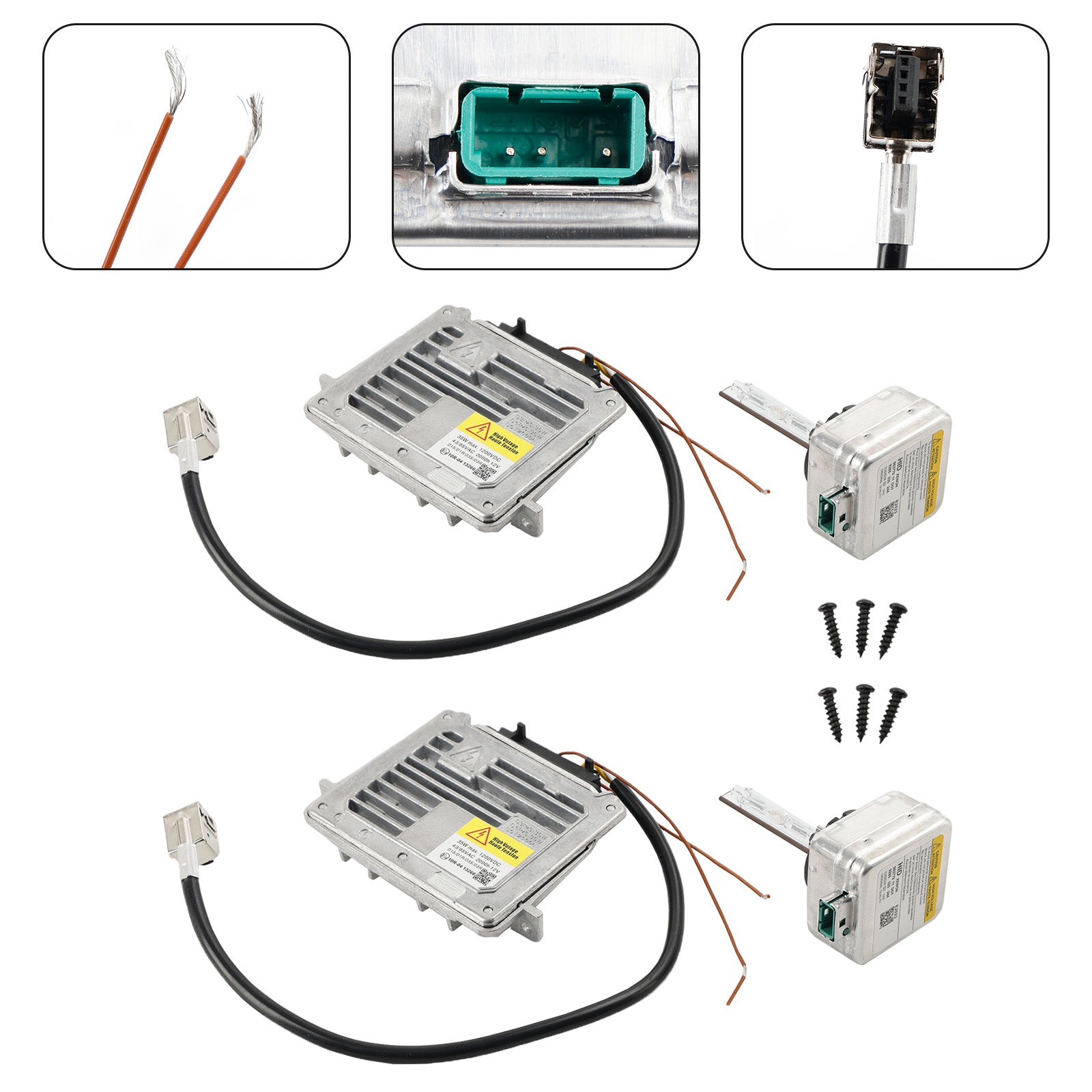 2x ballasts de phares & Unité de contrôle de fil d'ampoule D3S pour Grand Cherokee 2014-2020