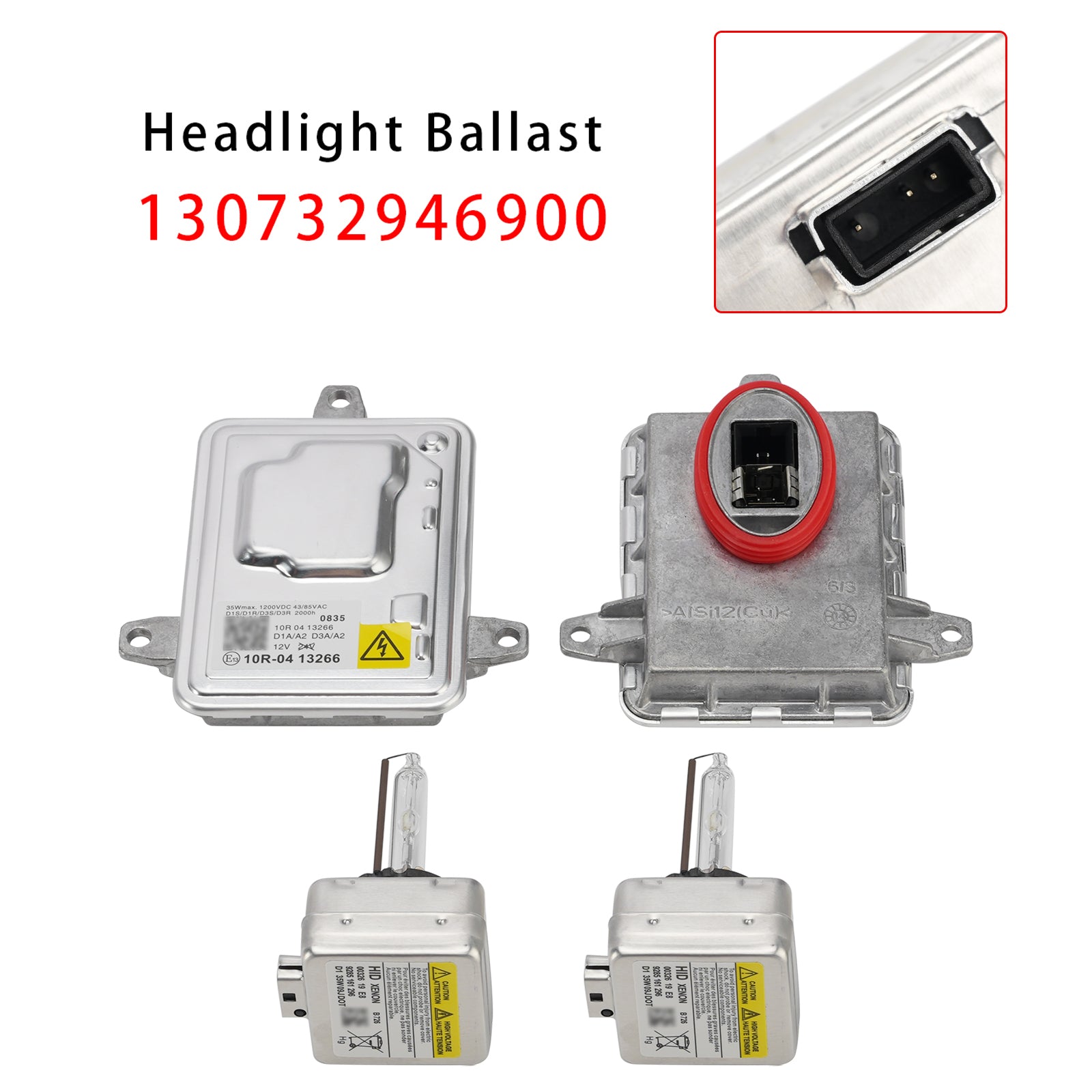 Xenon Ballast HID Control Unit+ D3S Bulbs Kit For Jeep Cherokee 2014-2018