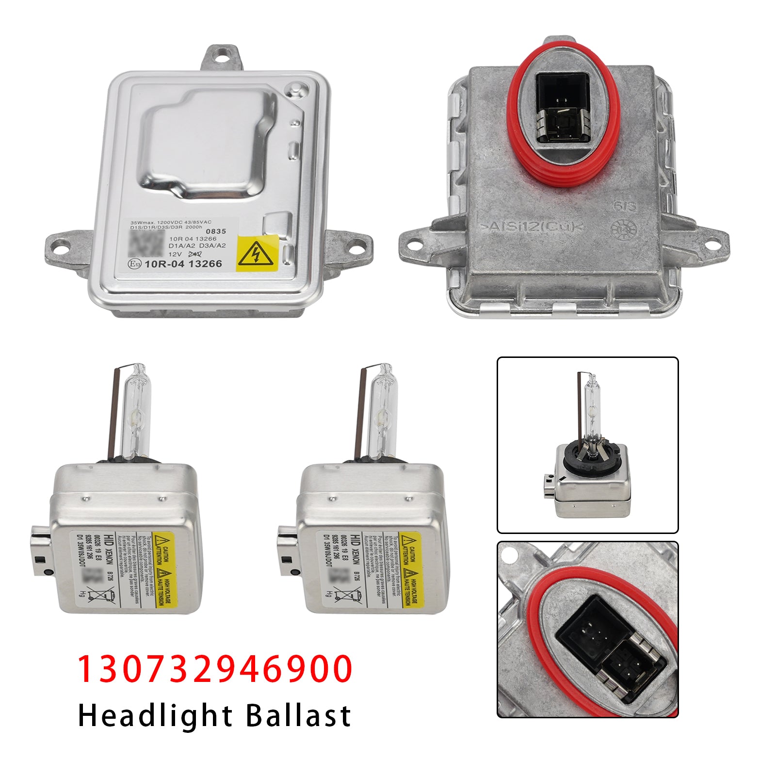 Xenon Ballast HID Control Unit+ D3S Bulbs Kit For Jeep Cherokee 2014-2018