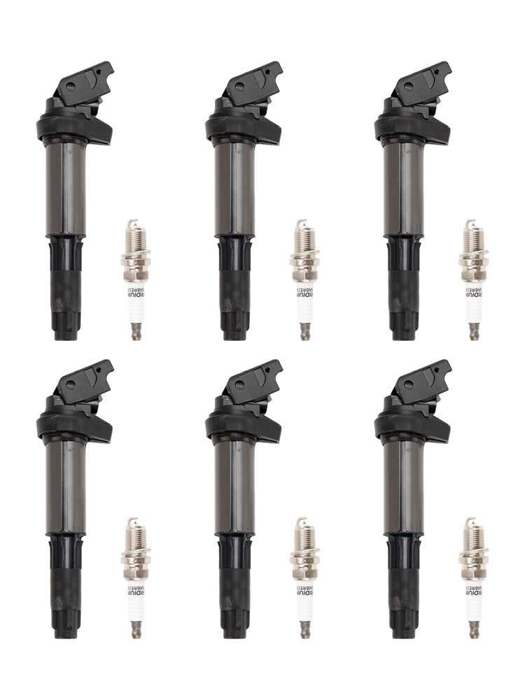 2008-2010 BMW 535i E60 I6 3.0L gasolina 6x bobina de encendido+bujía UF515 UF522 12130390064