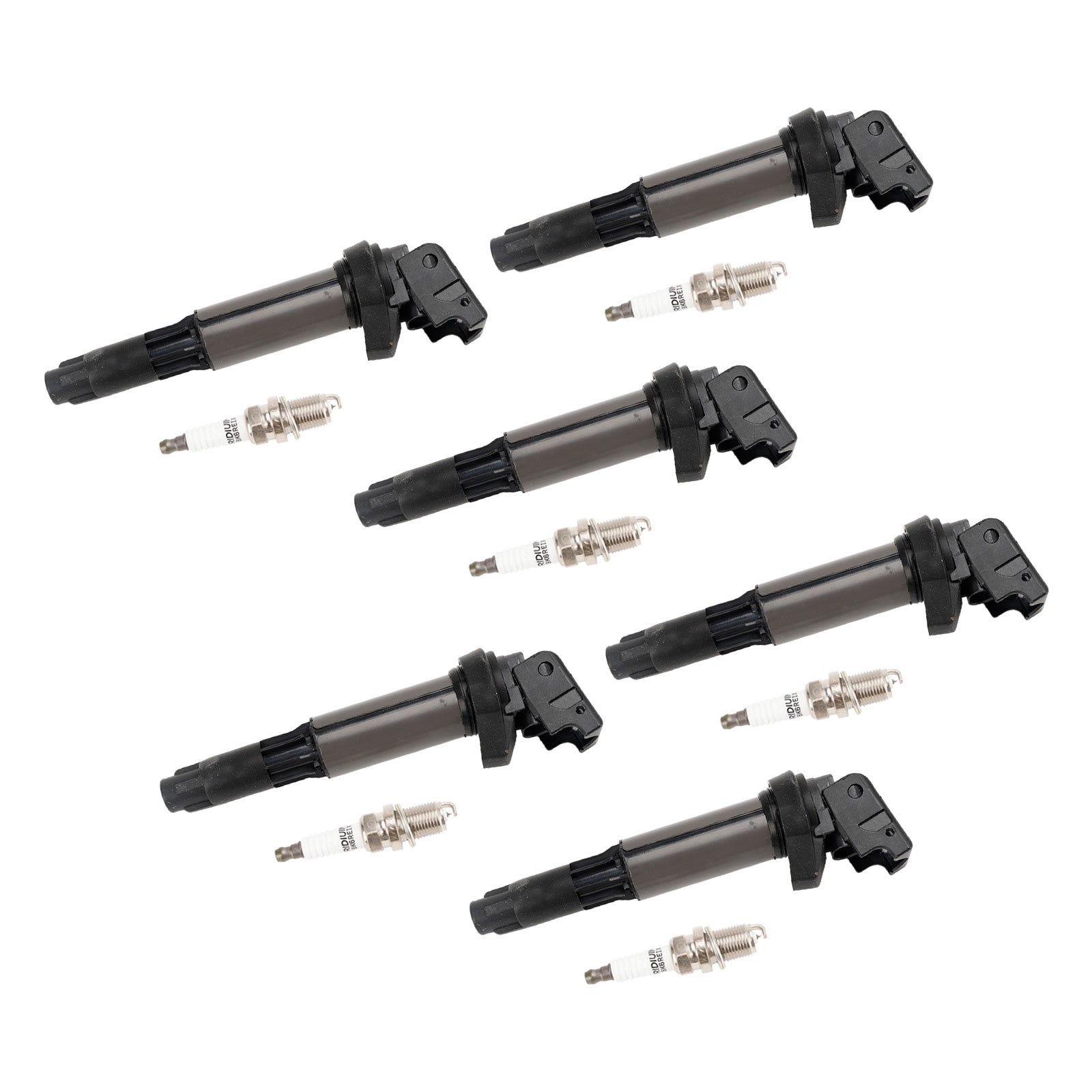 2008-2010 BMW 528i E60 I6 3.0L gasolina 6x bobina de encendido+bujía UF515 UF522 12130390064