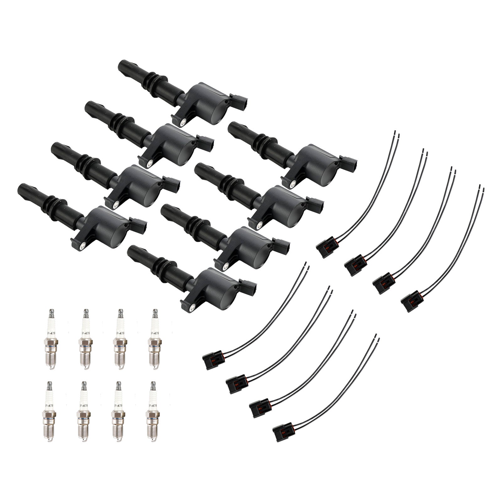 1999-2007 Ford F-550 Super Duty 6.8L V10 8x Bobine d'allumage + bougie d'allumage + connecteur FD508 DG511 FedEx Express