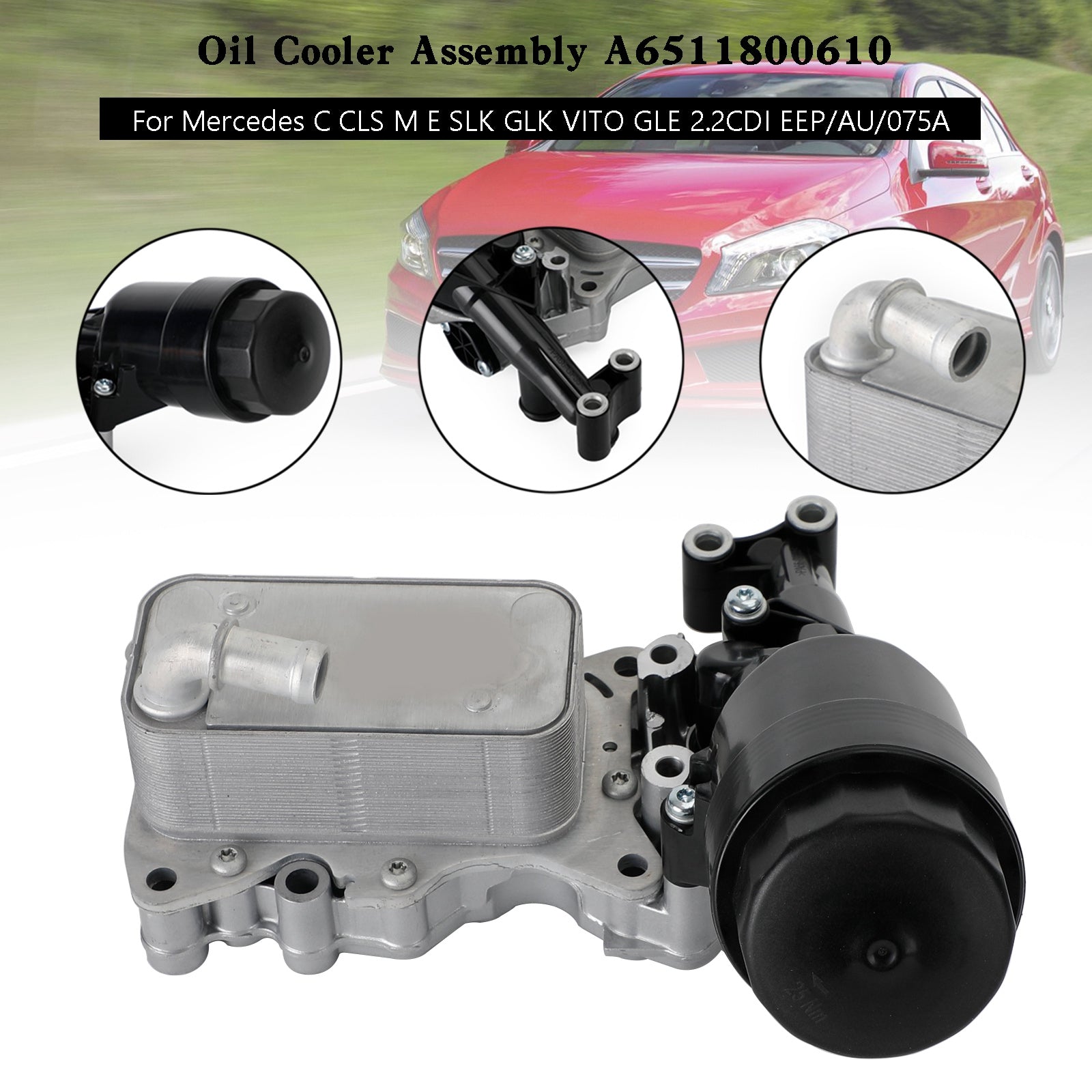 2003-2014 mercedes vito 2.1 diesel 110 cdi (W639) Radiador de óleo A6511800610