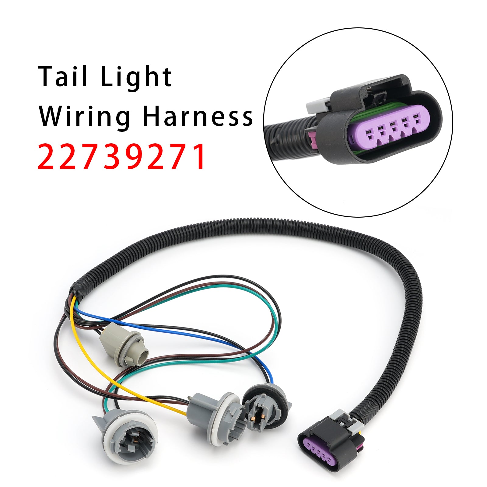 Tail Light Wiring Harness Left or Right 22739271 For Chevy Avalanche 2007-2013