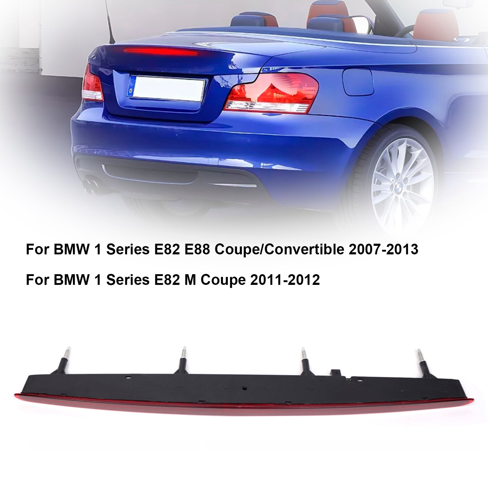 Red Third Brake Stop Light 63257164978 For BMW 1 Series 128i 135i M E82 E88